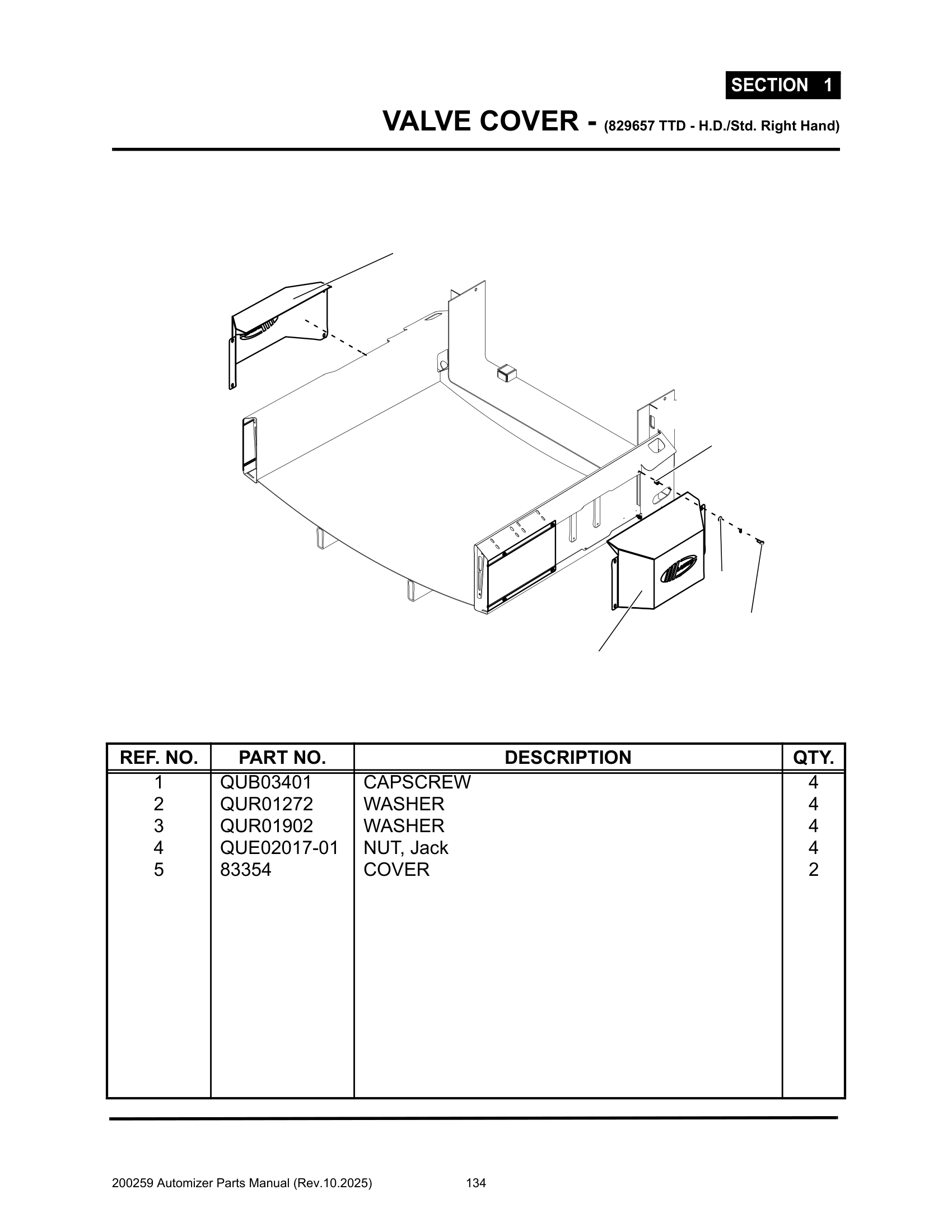 Valve cover (Std S.S.