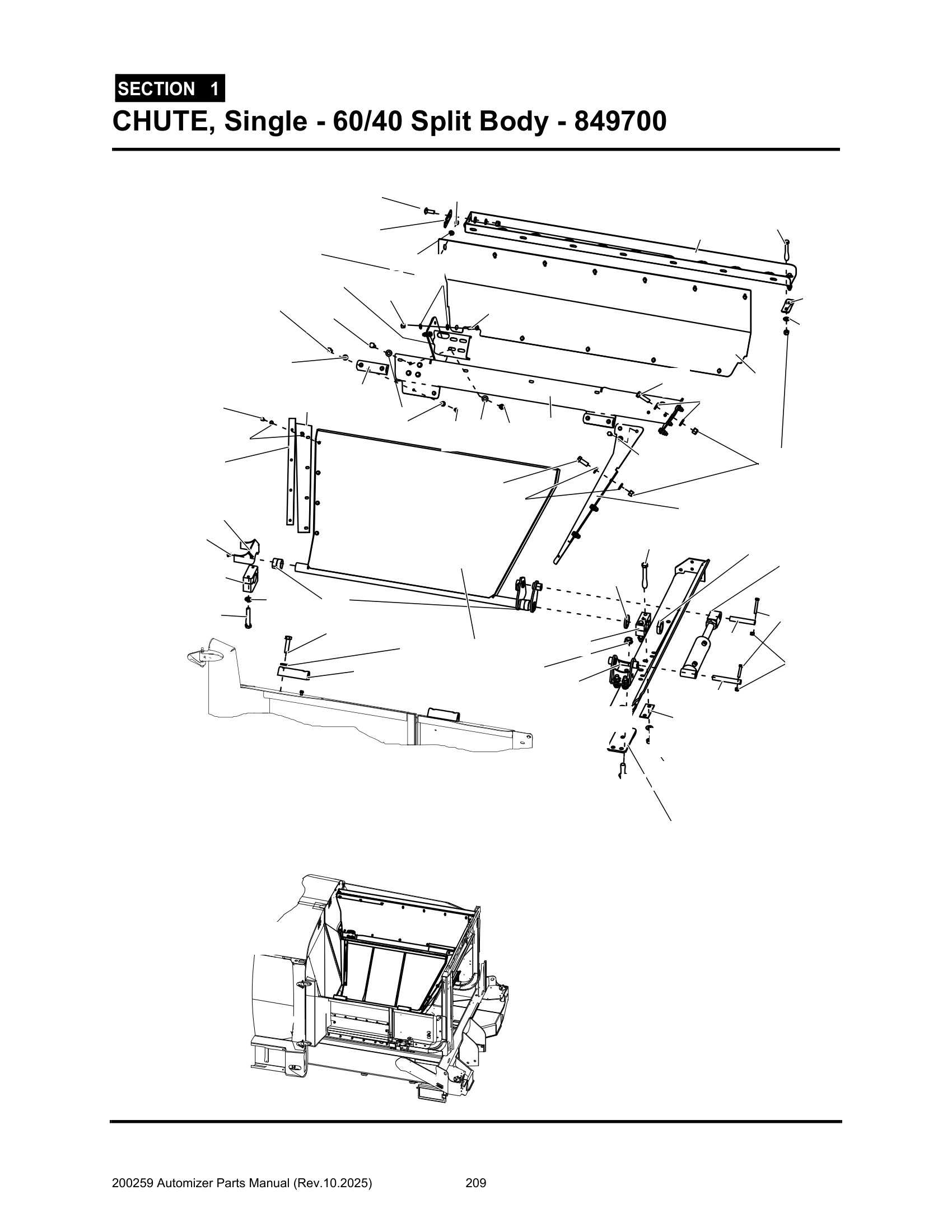 Chute, Single (60/40split) (849700)