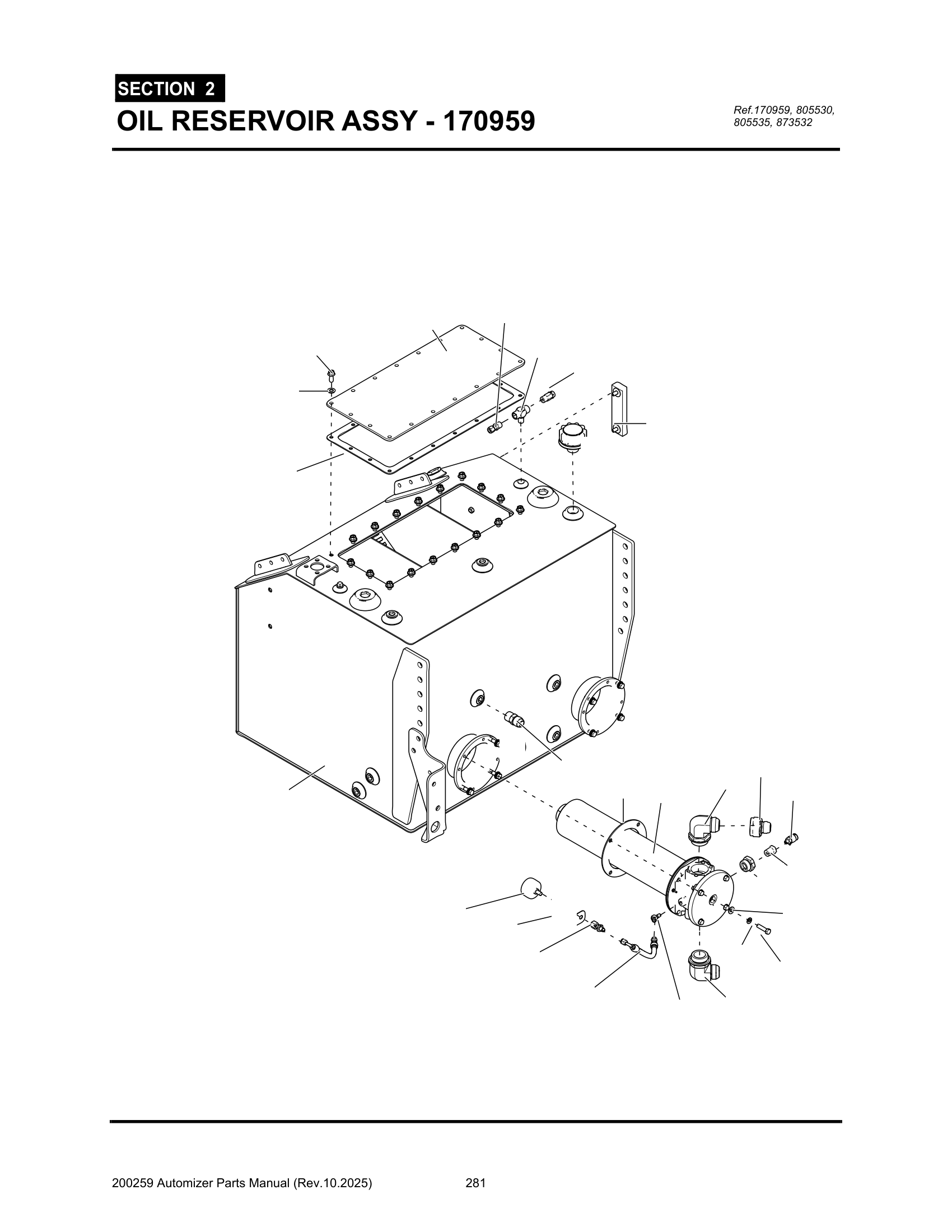 Oil reservoir assembly(170959)