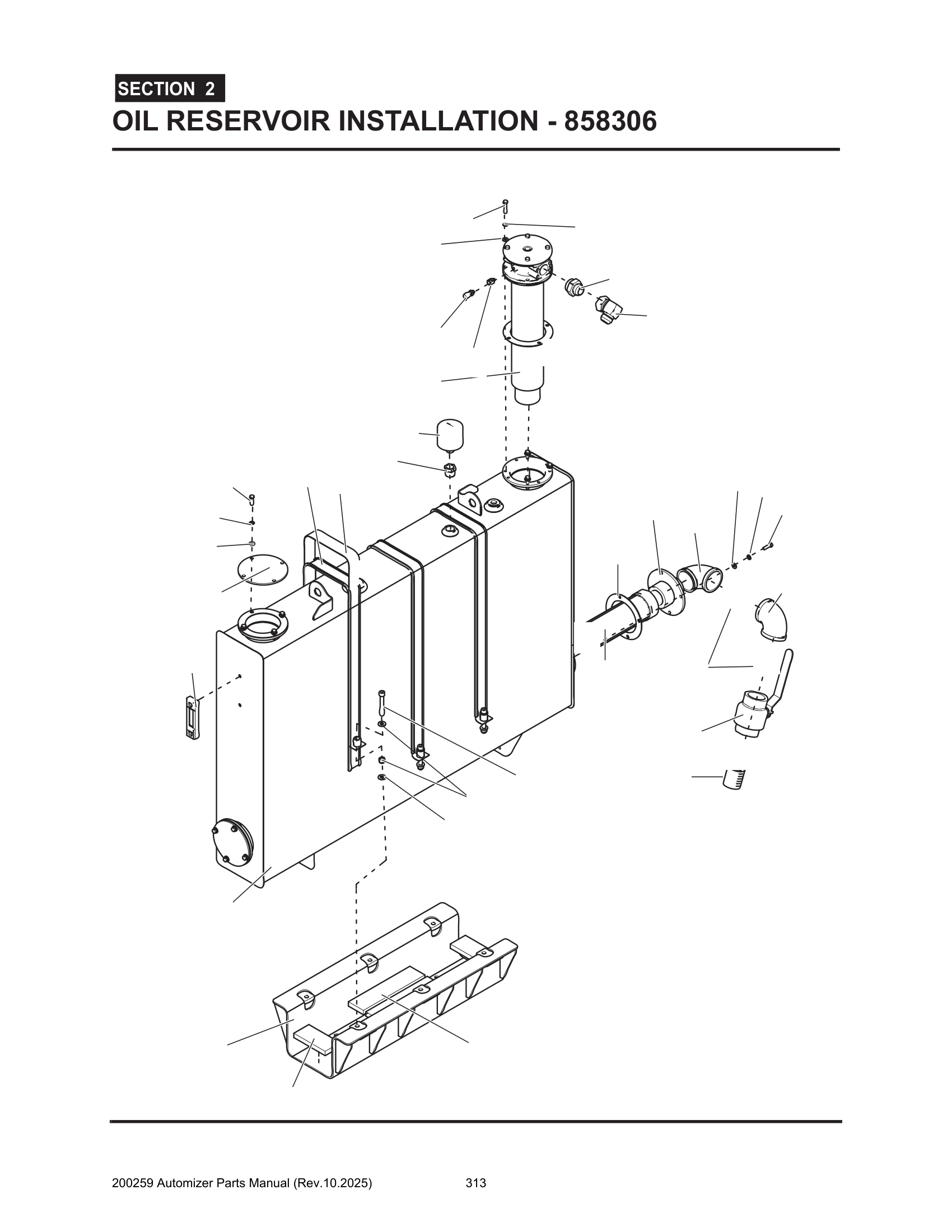 Oil reservoir installation (858306)