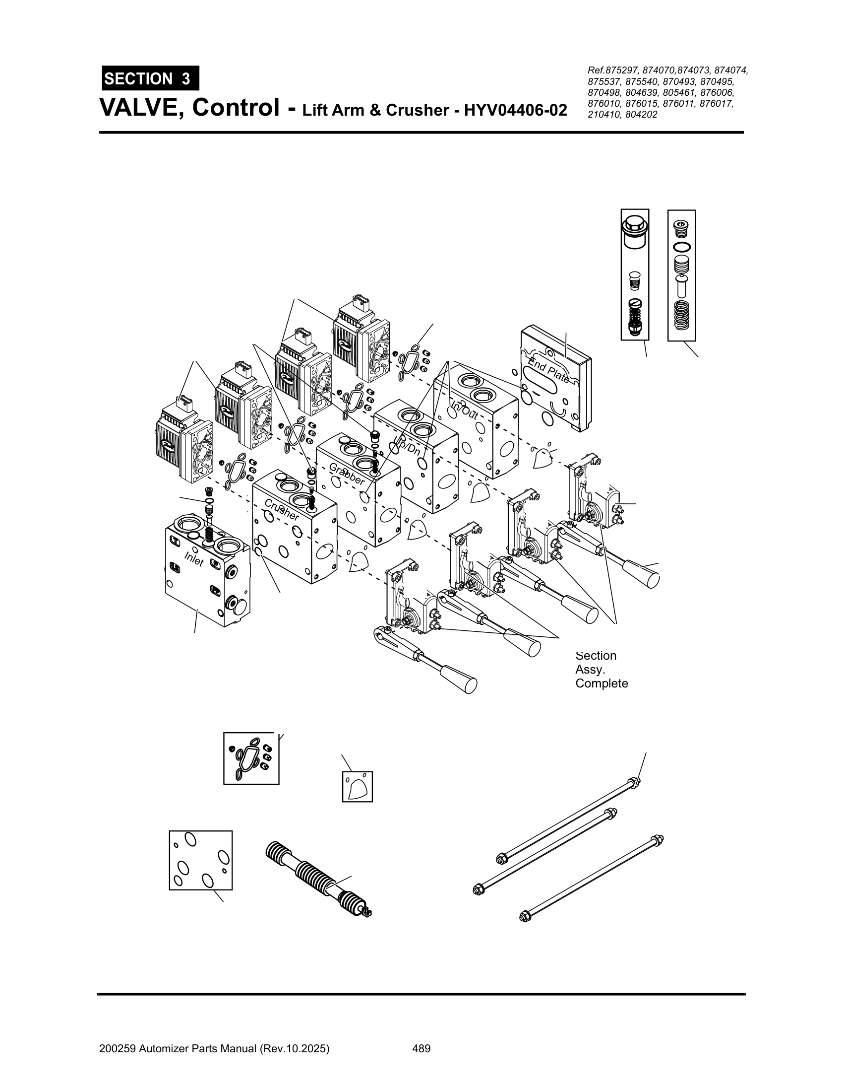 Valve, Control (HYV04406-02: Arm & Crusher, PVG32)