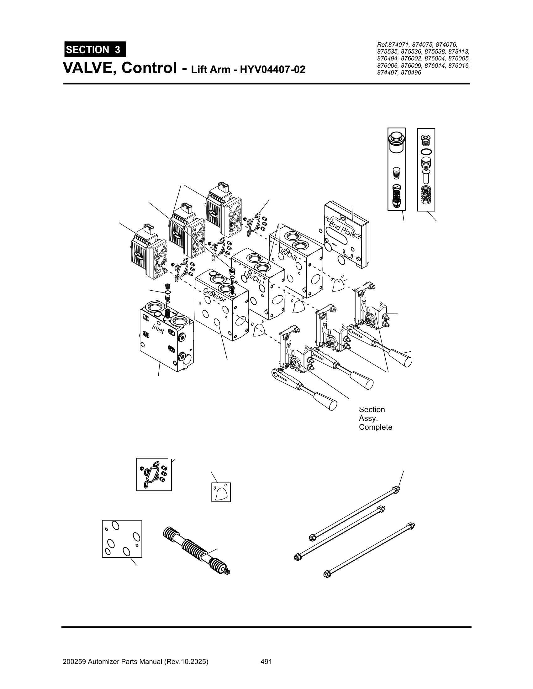 Valve, Control (HYV04407-02: Arm, PVG32)