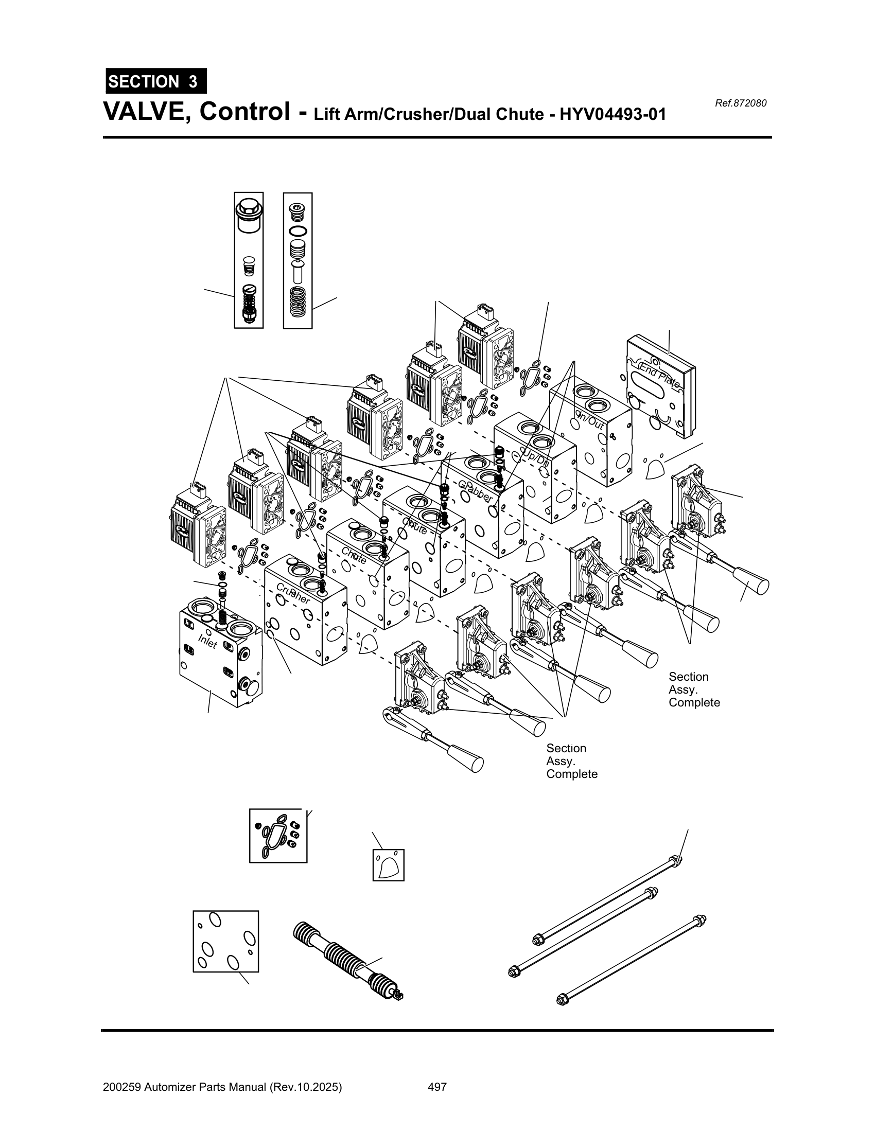 Valve, Control (HYV04493-02: Arm, Crusher & Dual Chute, PVG3