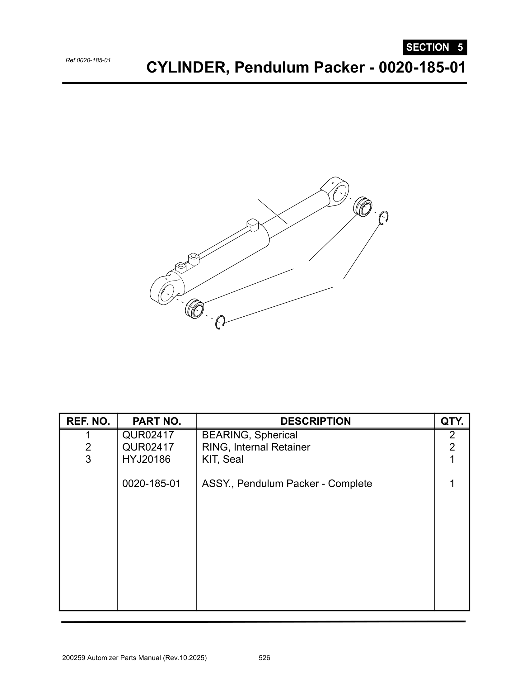 Cylinder (Crusher Pendulum Packer, 181686)