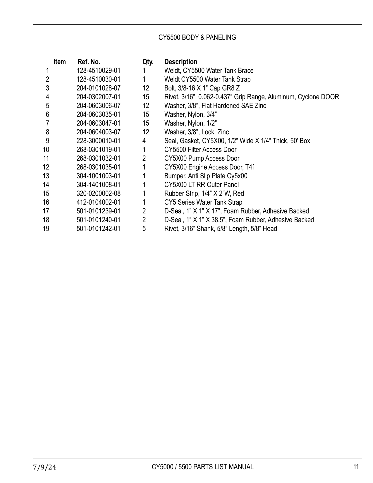 Rivet, 3/16” Shank, 5/8” Length, 5/8” Head