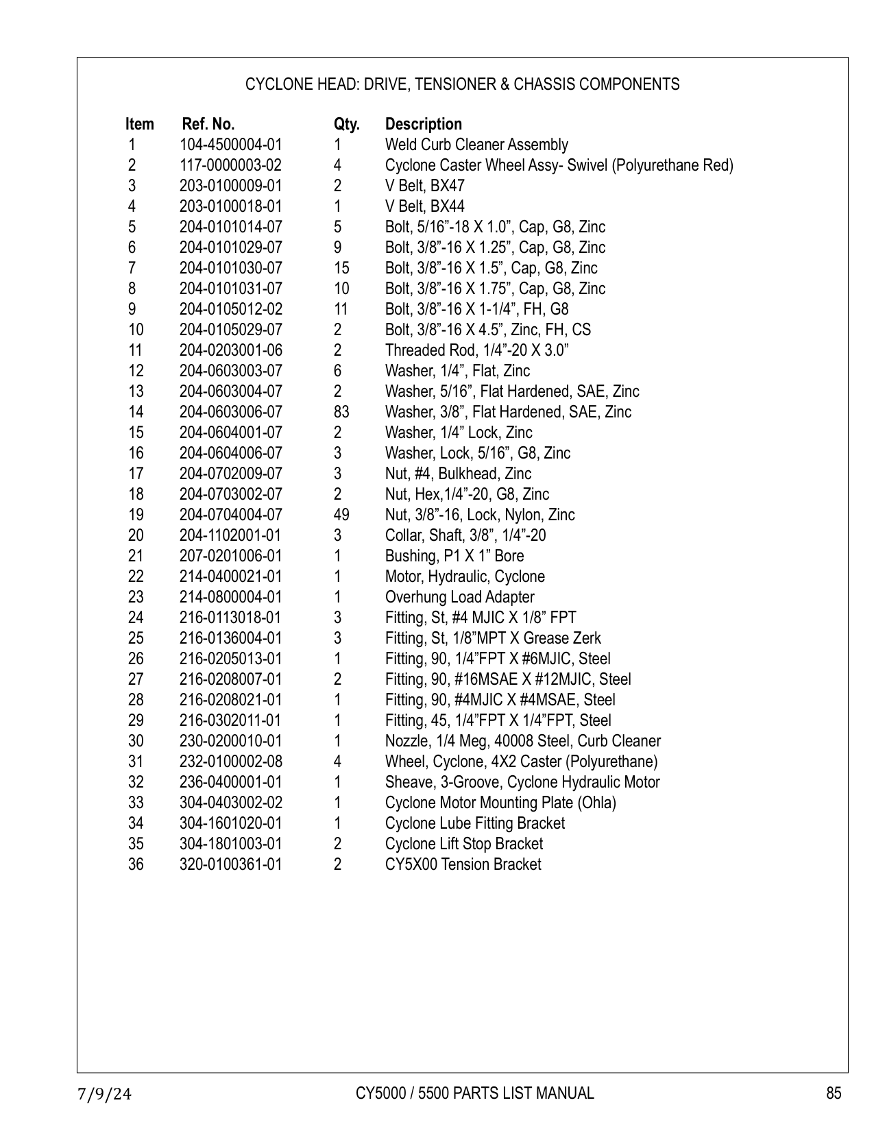 CY5X00 Tension Bracket