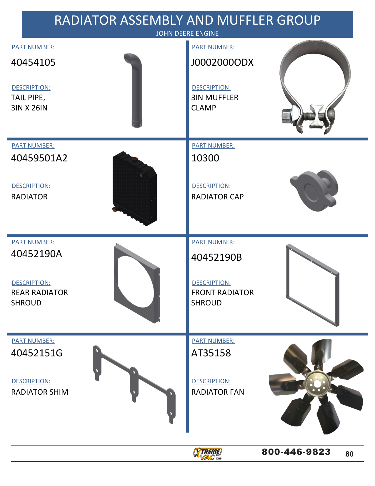RADIATOR ASSEMBLY AND MUFFER GROUP