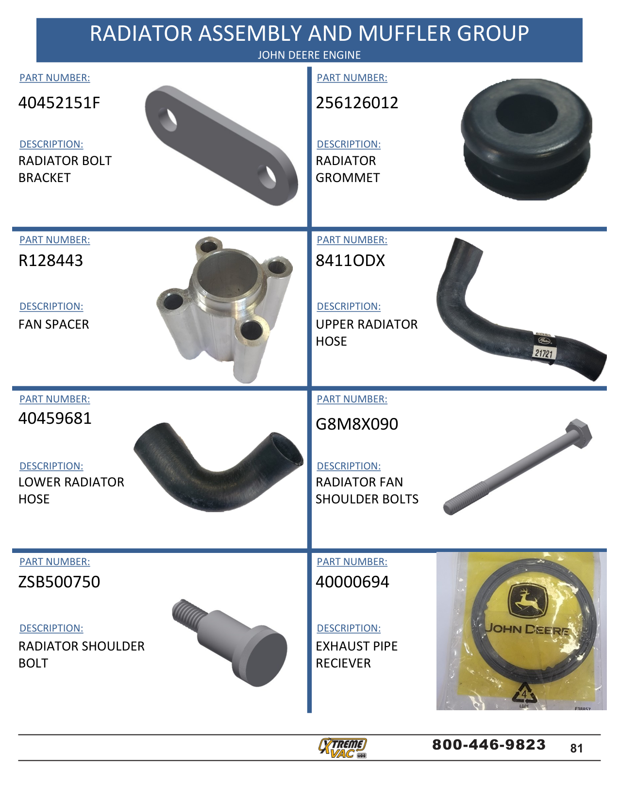 RADIATOR ASSEMBLY AND MUFFER GROUP