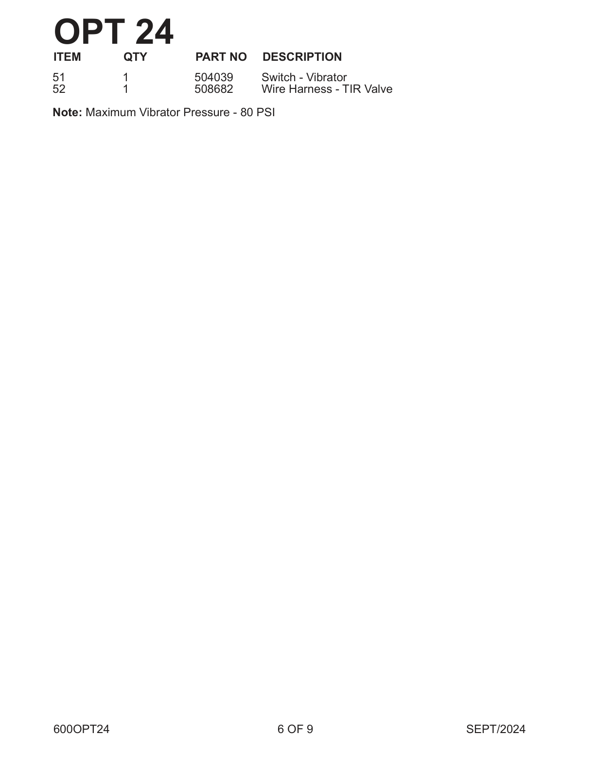 Vibrator Control Switch