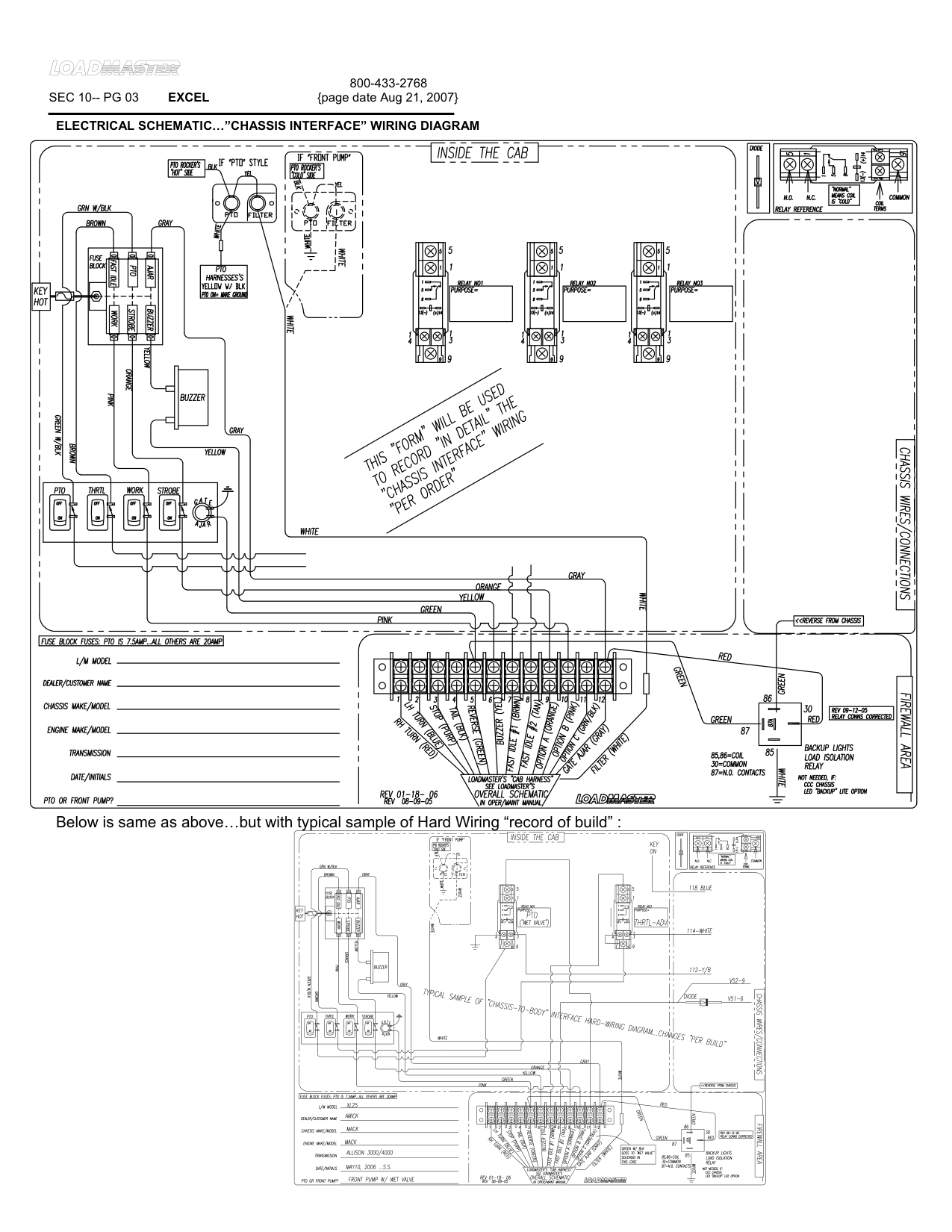 ELECTRICAL SCHEMATIC…”CHASSIS INTERFACE” WIRING DIAGRAM