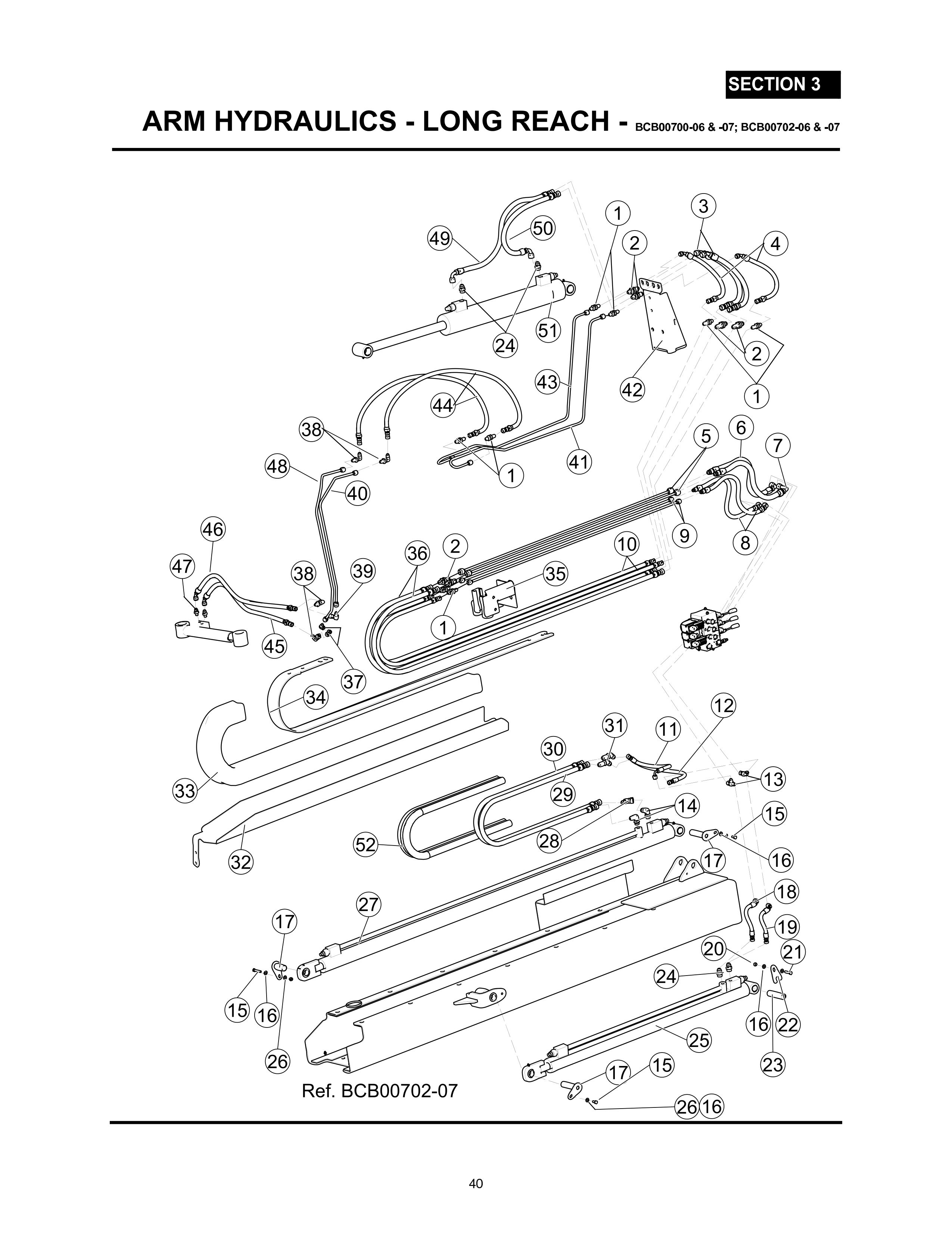 Arm Hydraulics - Long Reach (BCB00700 series)