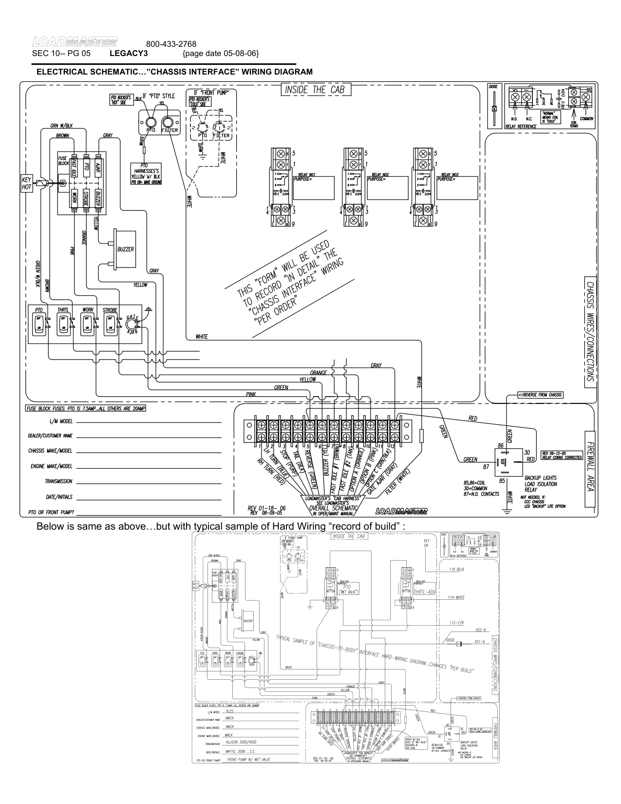 ELECTRICAL SCHEMATIC…”CHASSIS INTERFACE” WIRING DIAGRAM