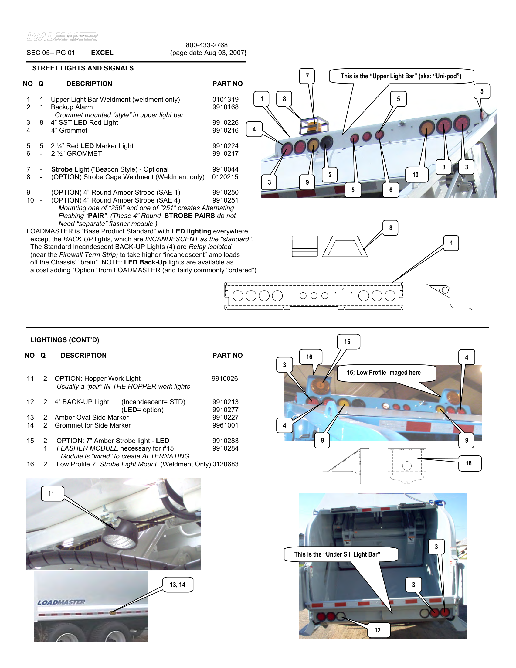 STREET LIGHTS AND SIGNALS