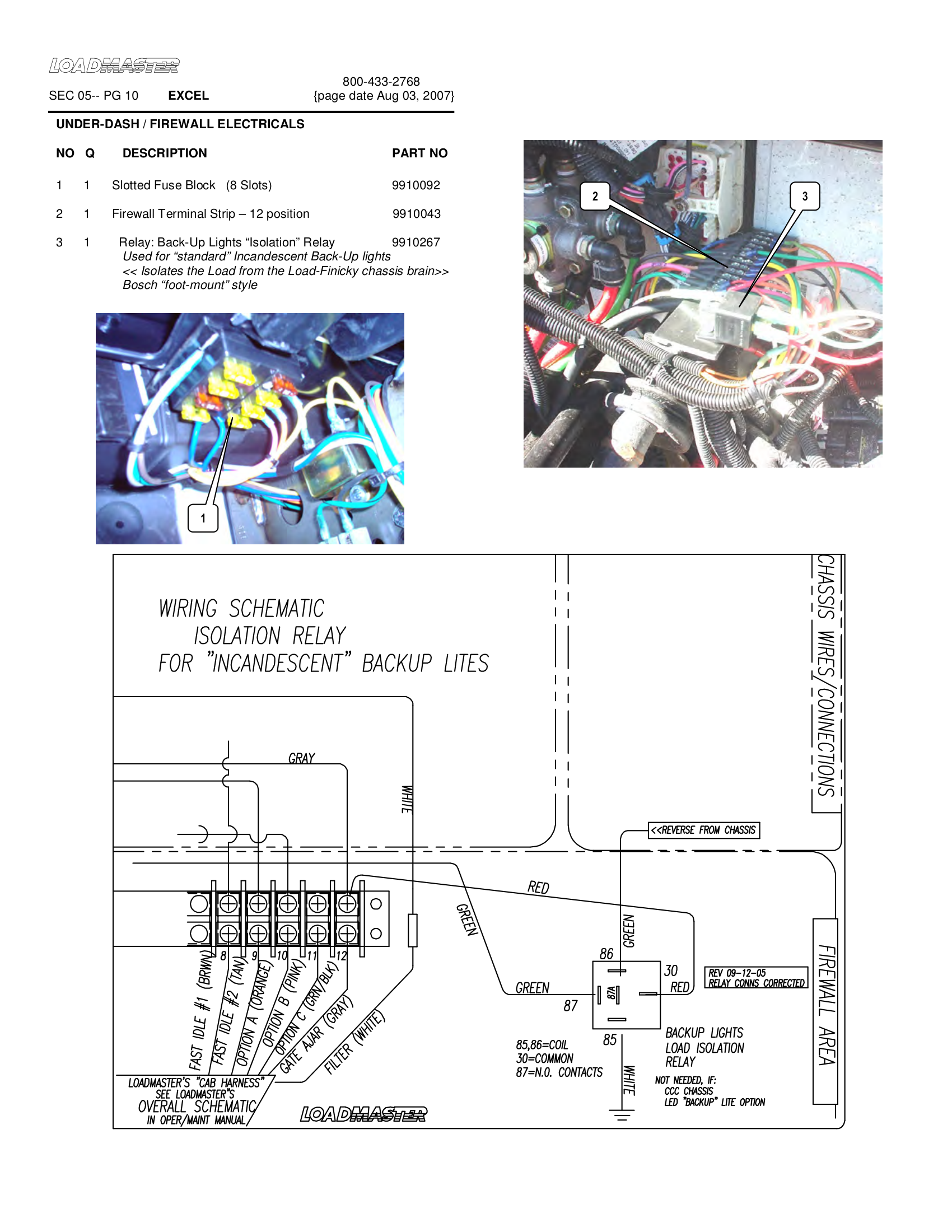 UNDER-DASH / FIREWALL ELECTRICALS