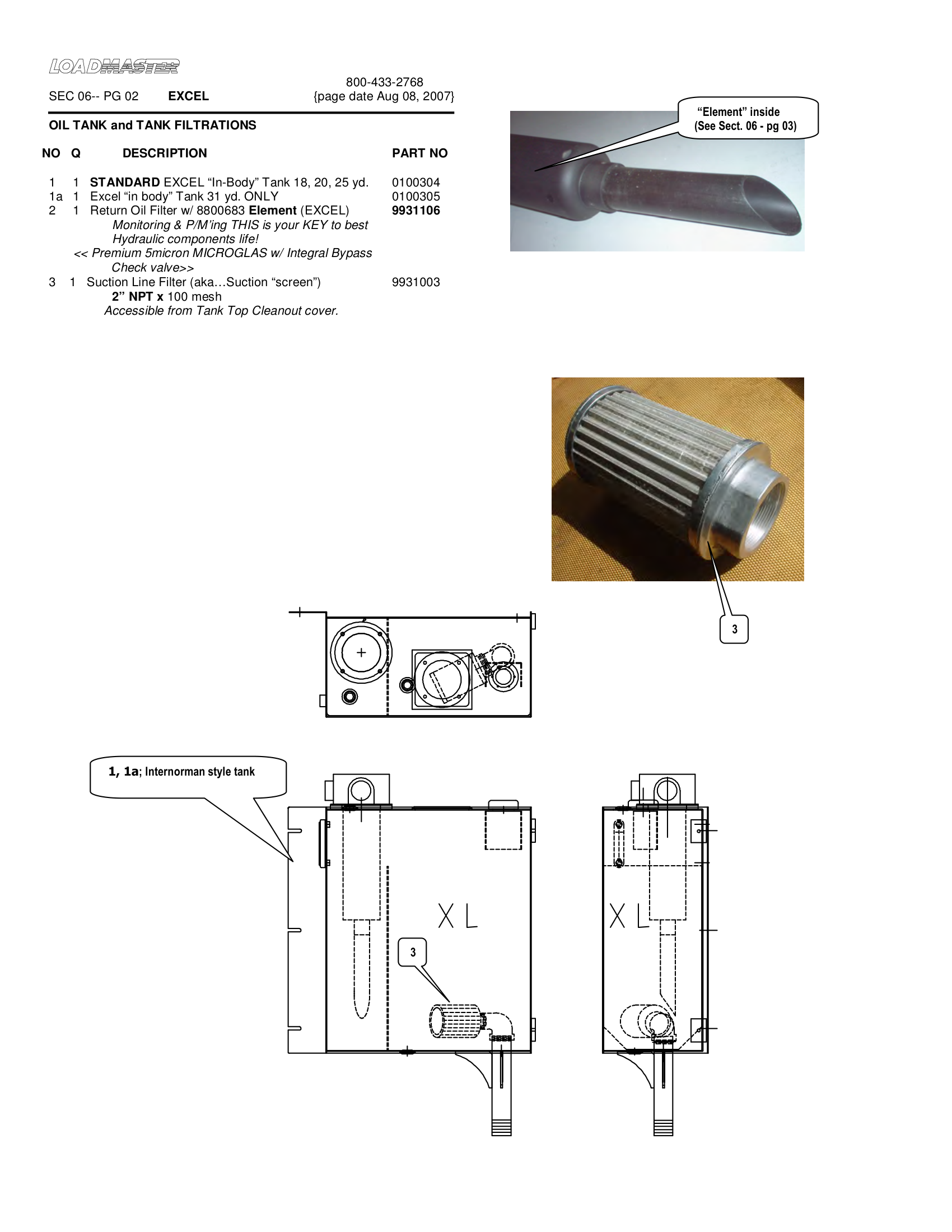 OIL TANK and TANK FILTRATIONS