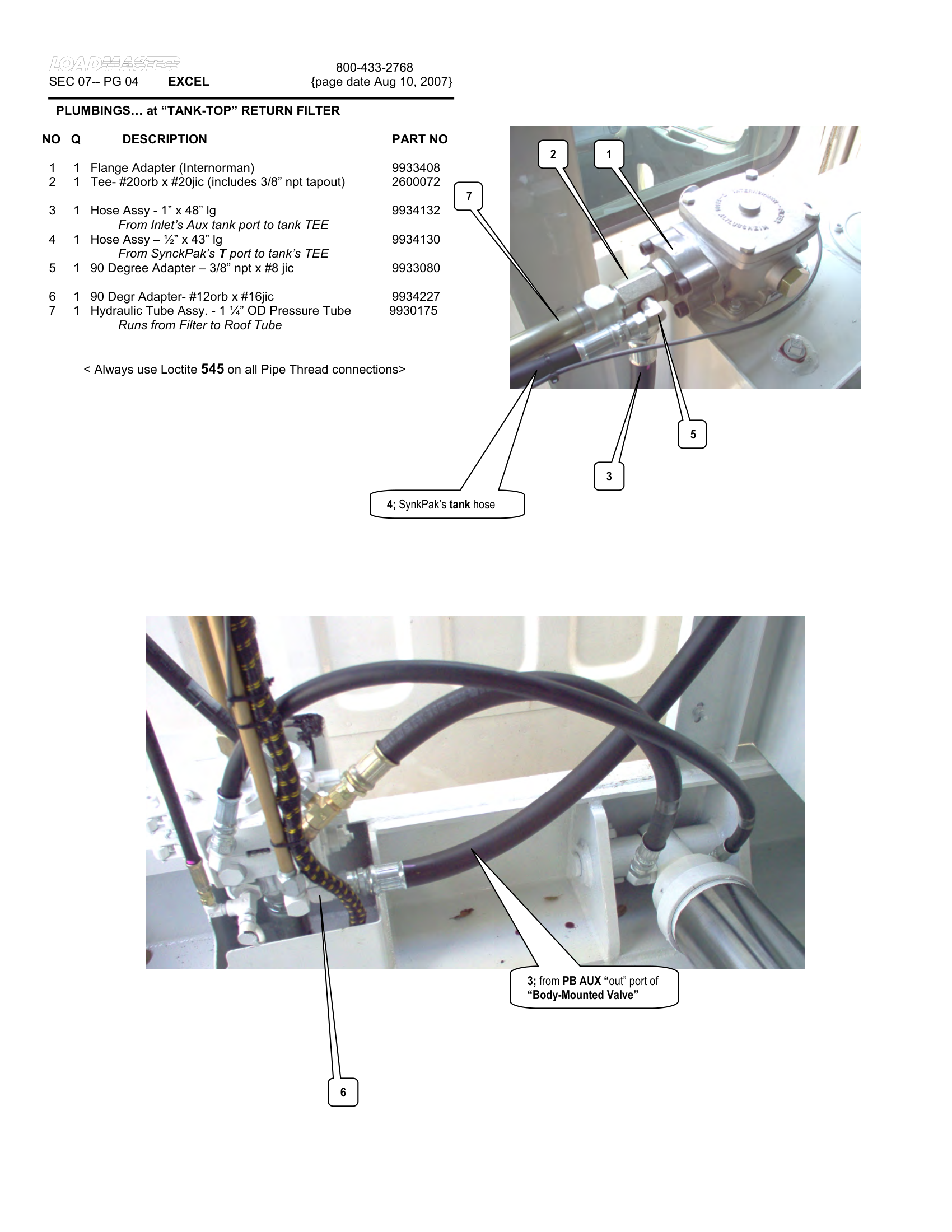PLUMBINGS… at “TANK-TOP” RETURN FILTER