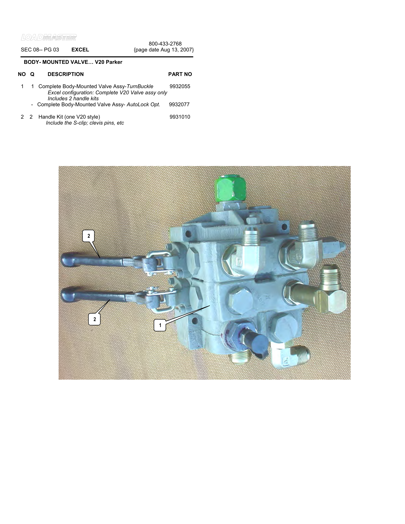 BODY- MOUNTED VALVE… V20 Parker