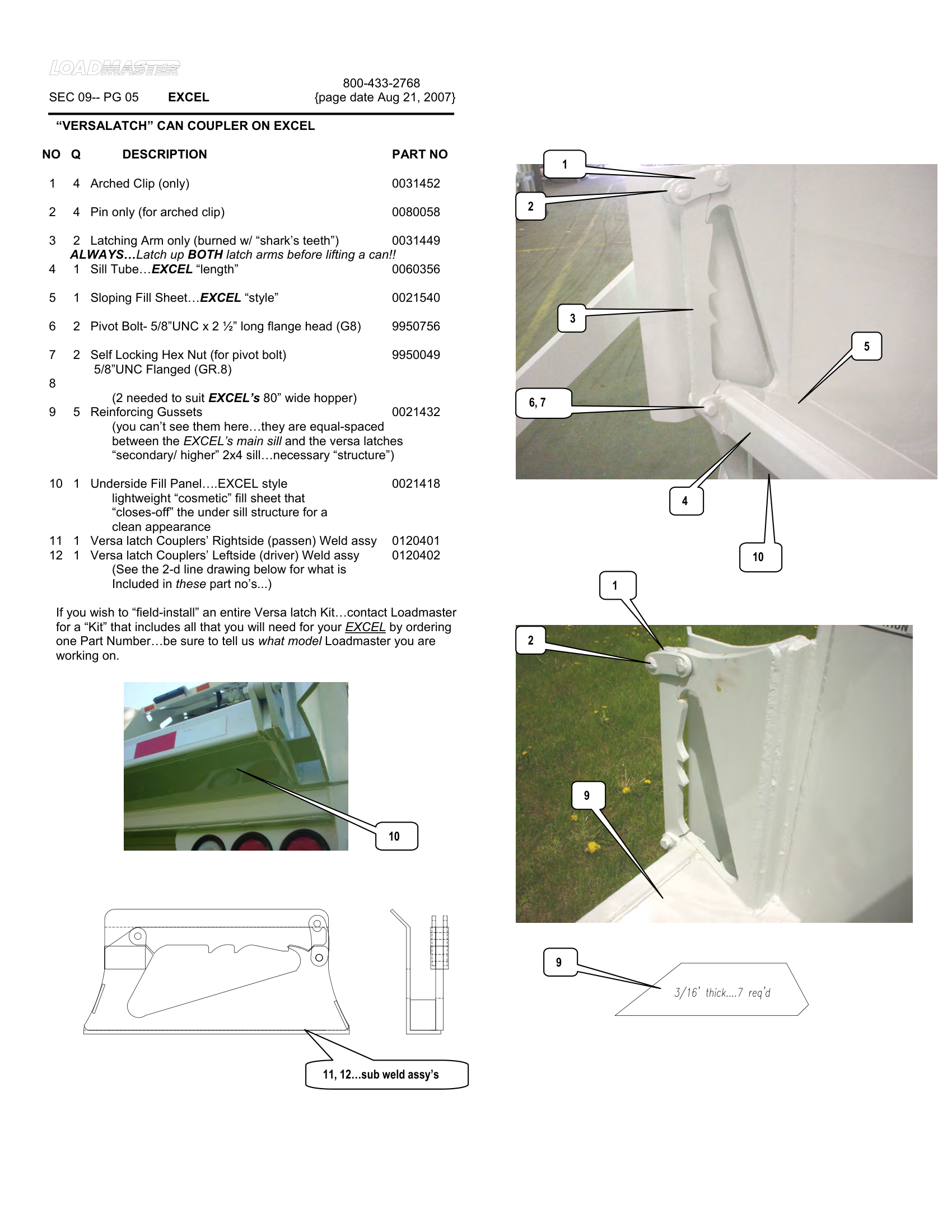 “VERSALATCH” CAN COUPLER ON EXCEL