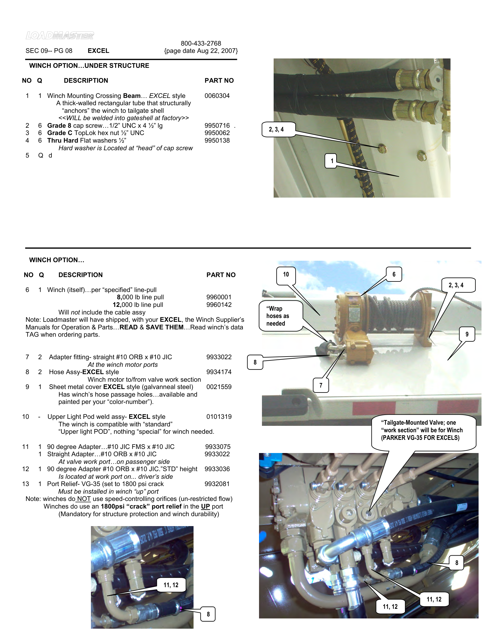WINCH OPTION…UNDER STRUCTURE