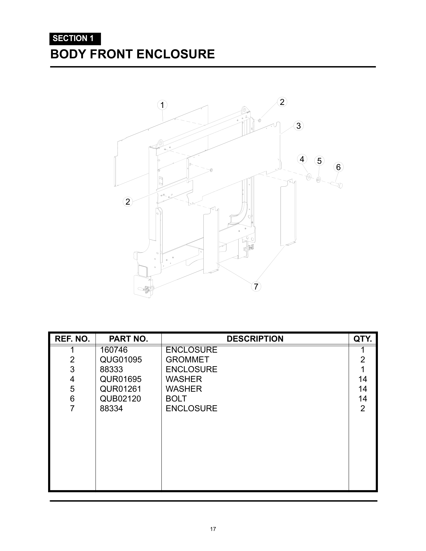 BODY FRONT ENCLOSURE