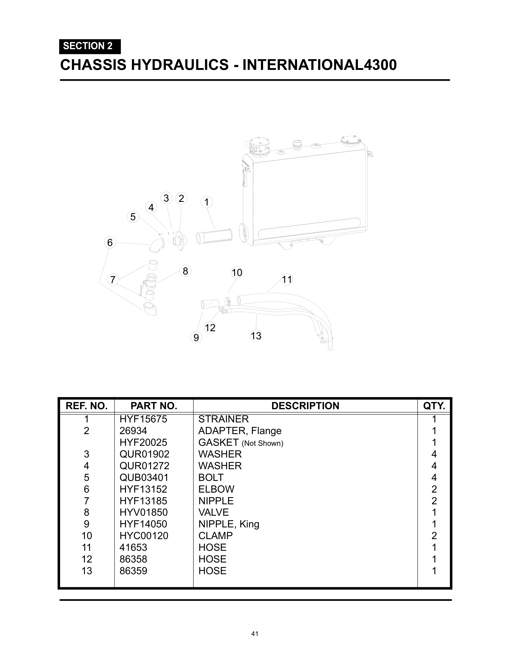 CHASSIS HYDRAULICS - INTERNATIONAL4300