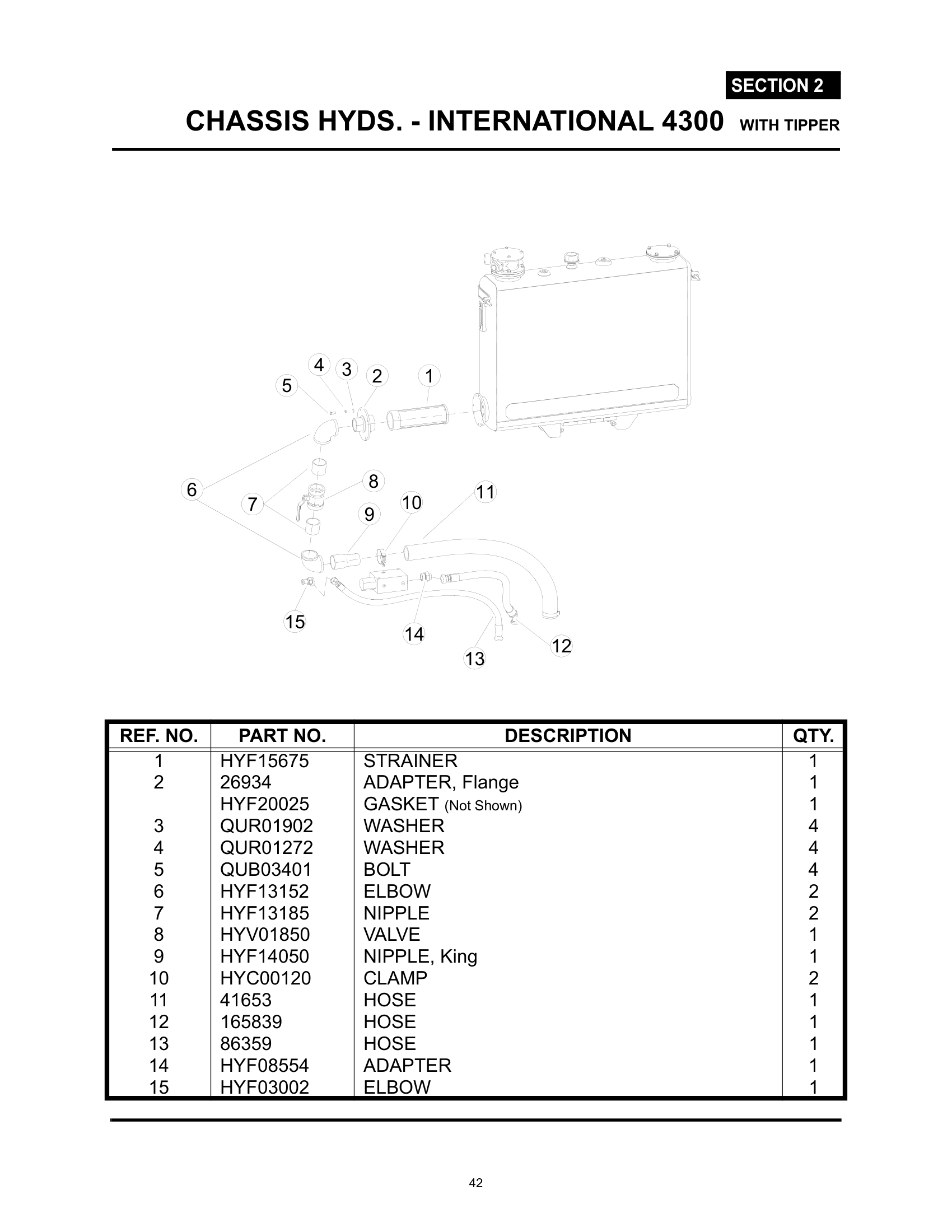 CHASSIS HYDS. - INTERNATIONAL 4300