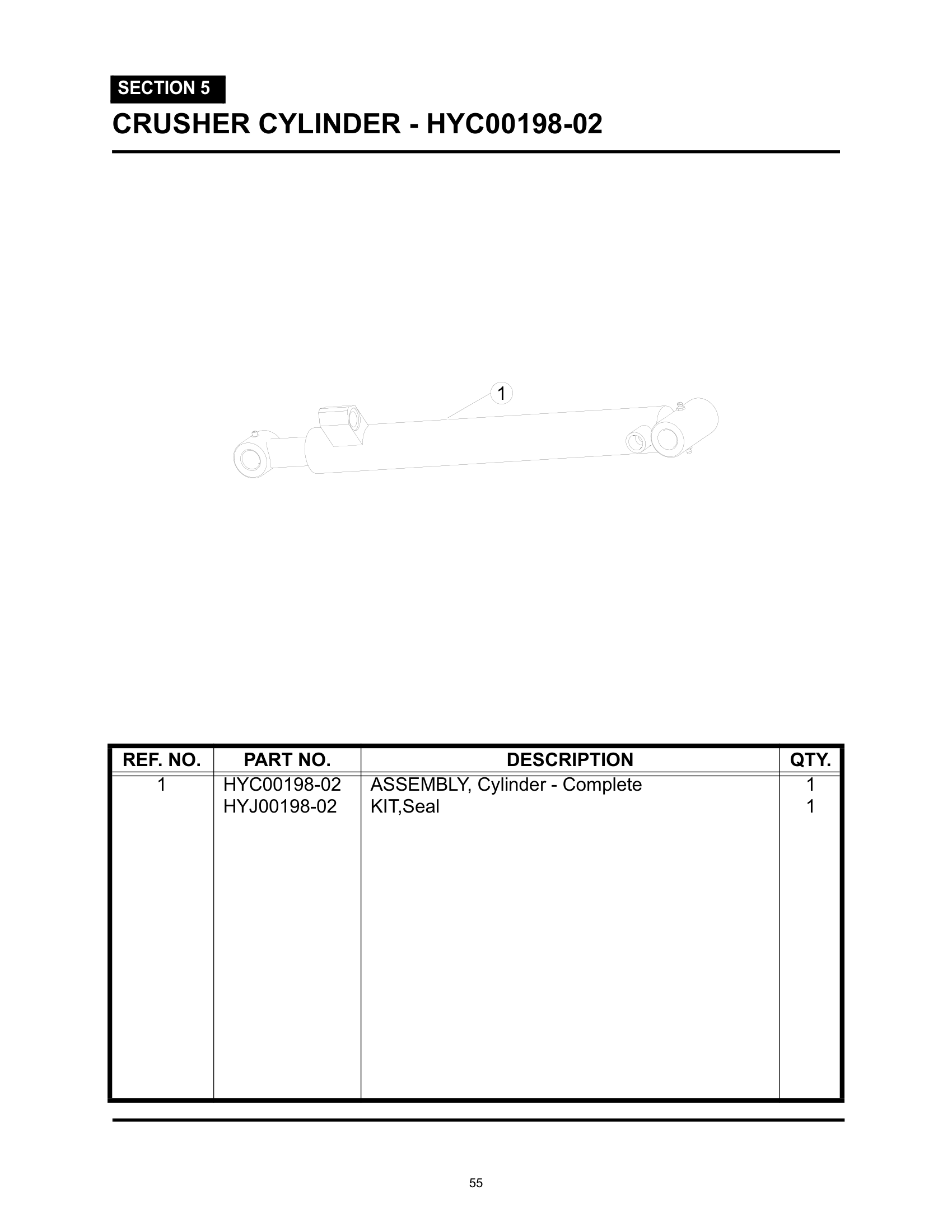 CRUSHER CYLINDER - HYC00198-02