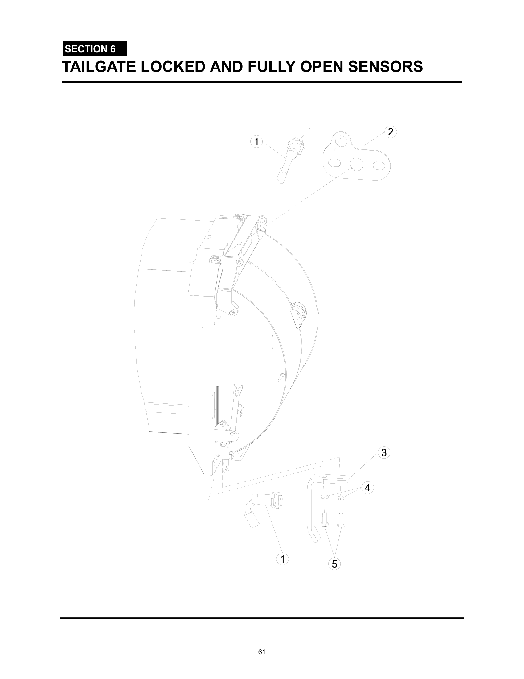 TAILGATE LOCKED AND FULLY OPEN SENSORS
