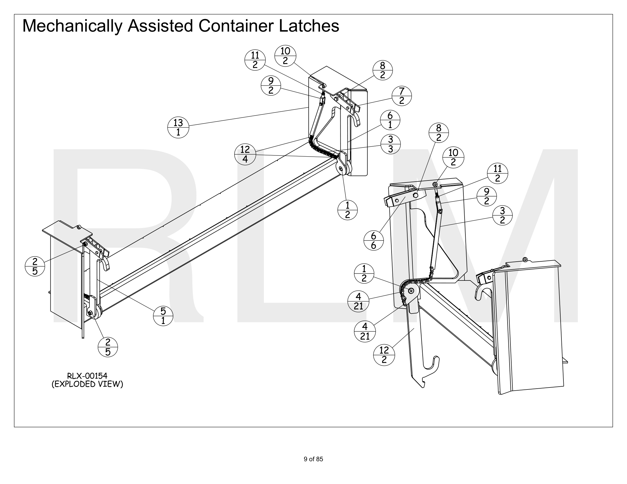 Mech. Assisted Container Latches