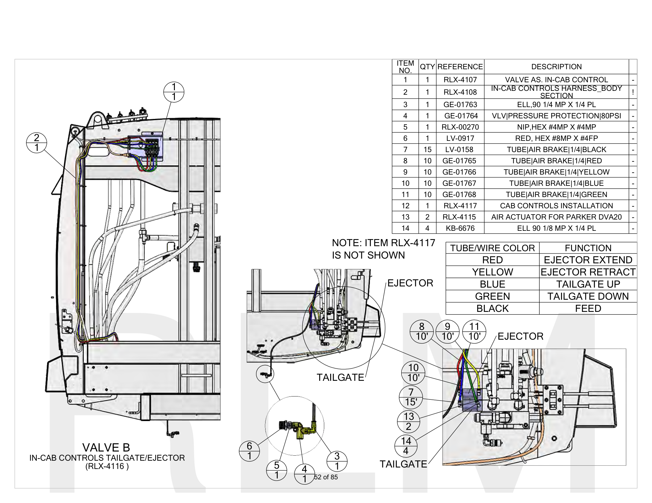 In-Cab Controls Valve B