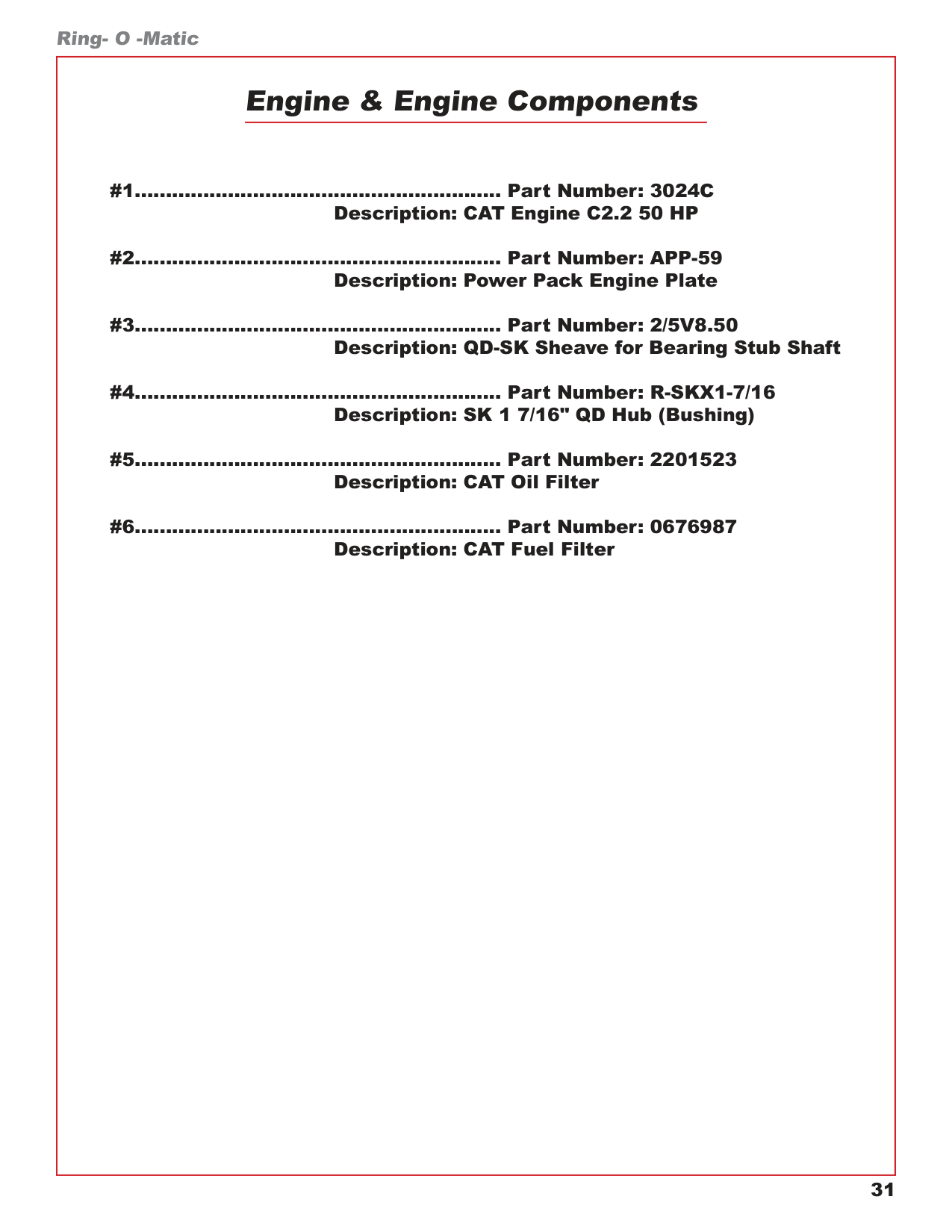 Engine & Engine Components