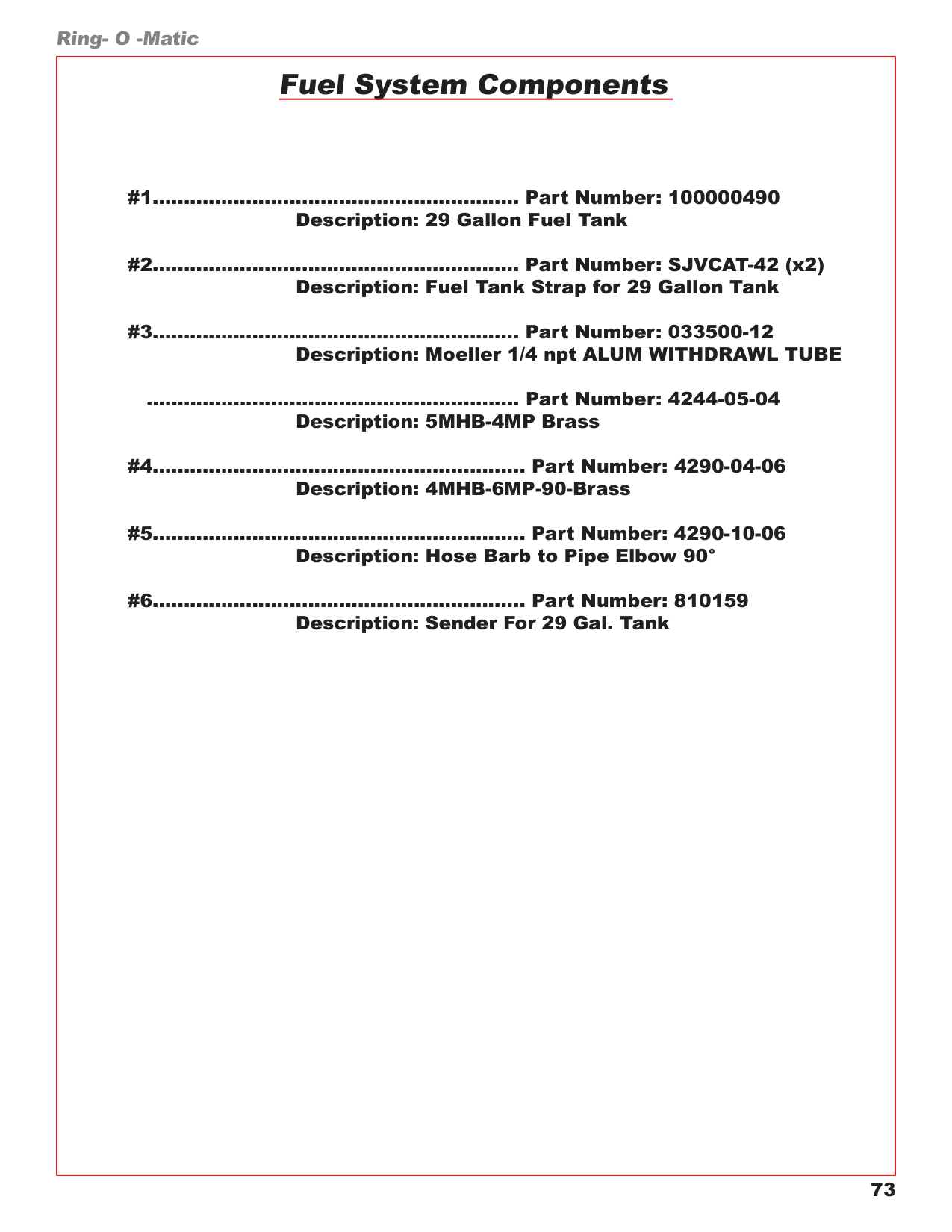 Fuel System Components