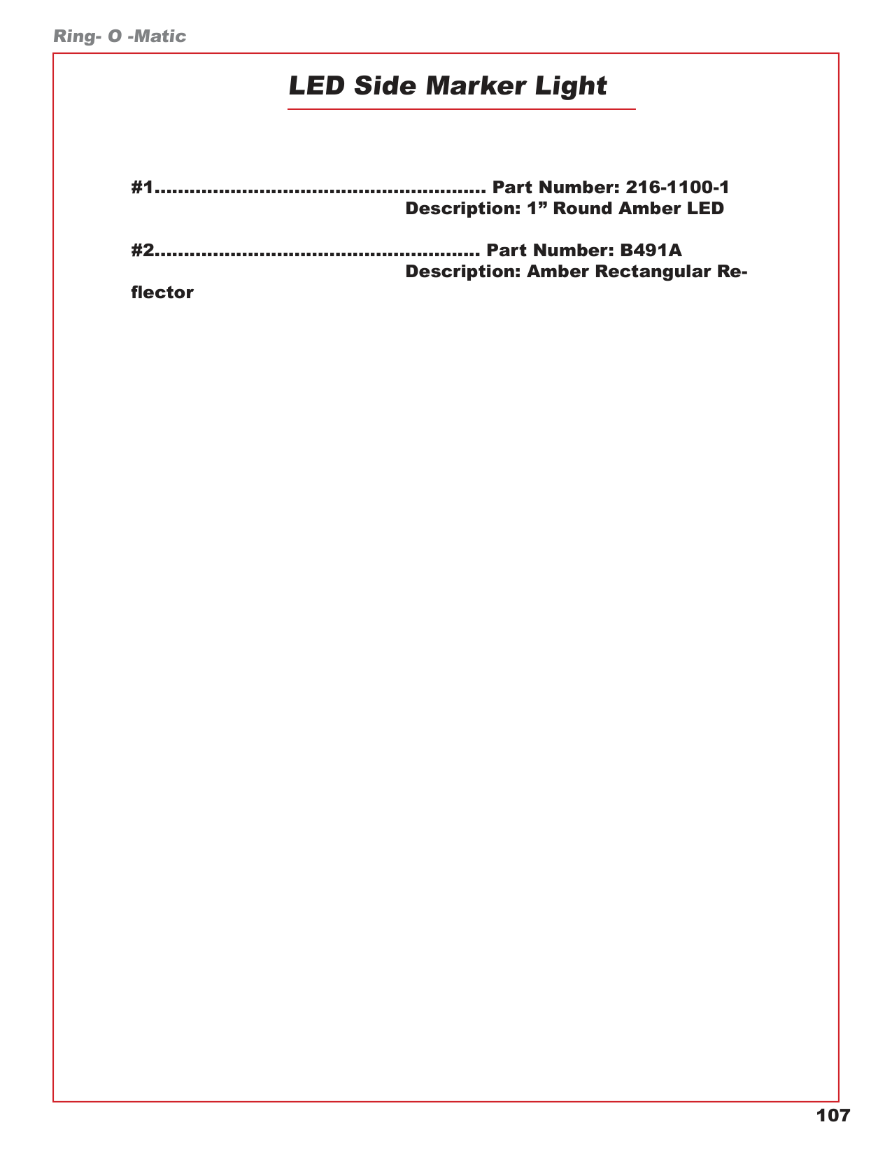 LED Side Marker Light