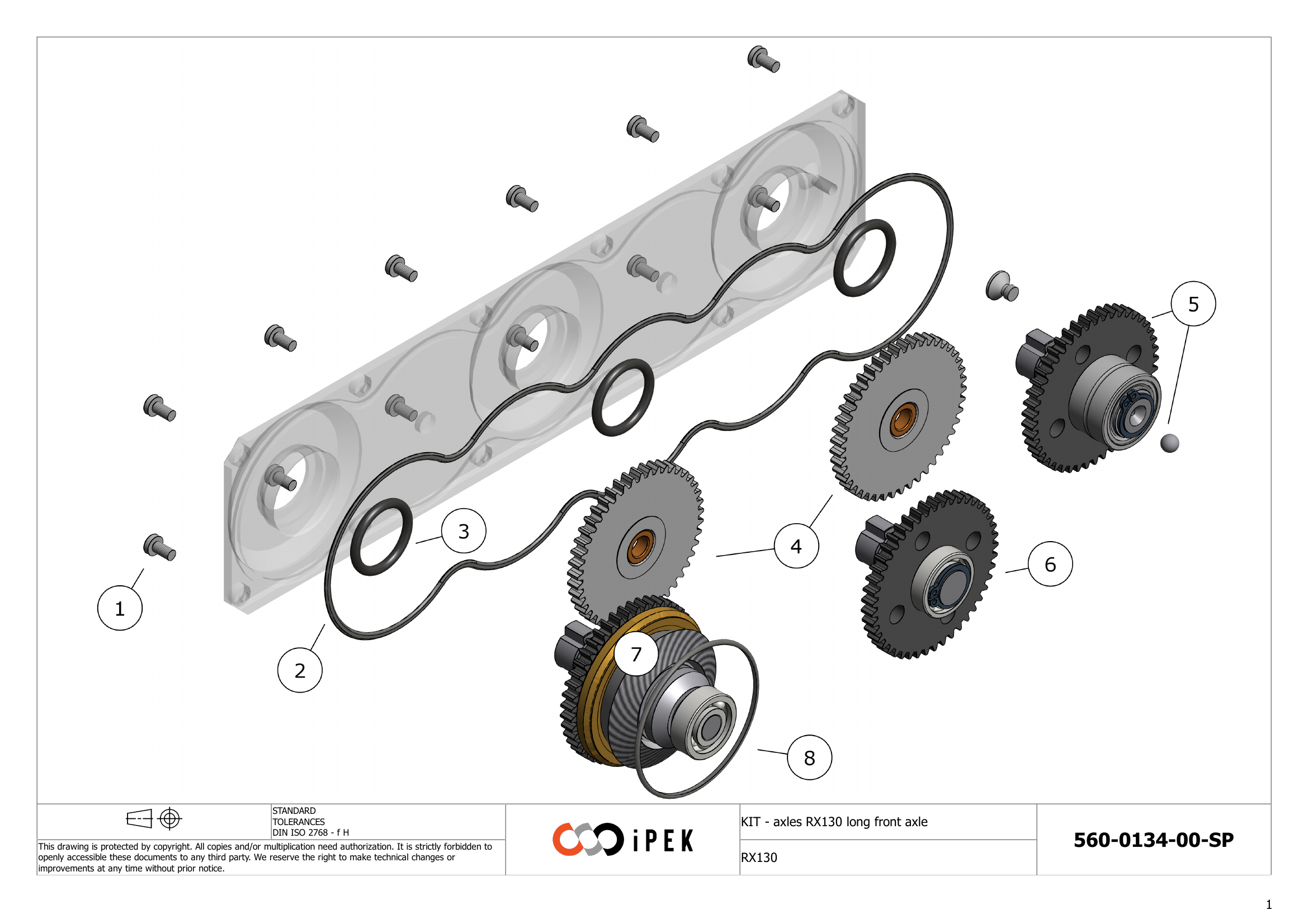 KIT Axles RX130 Long Front