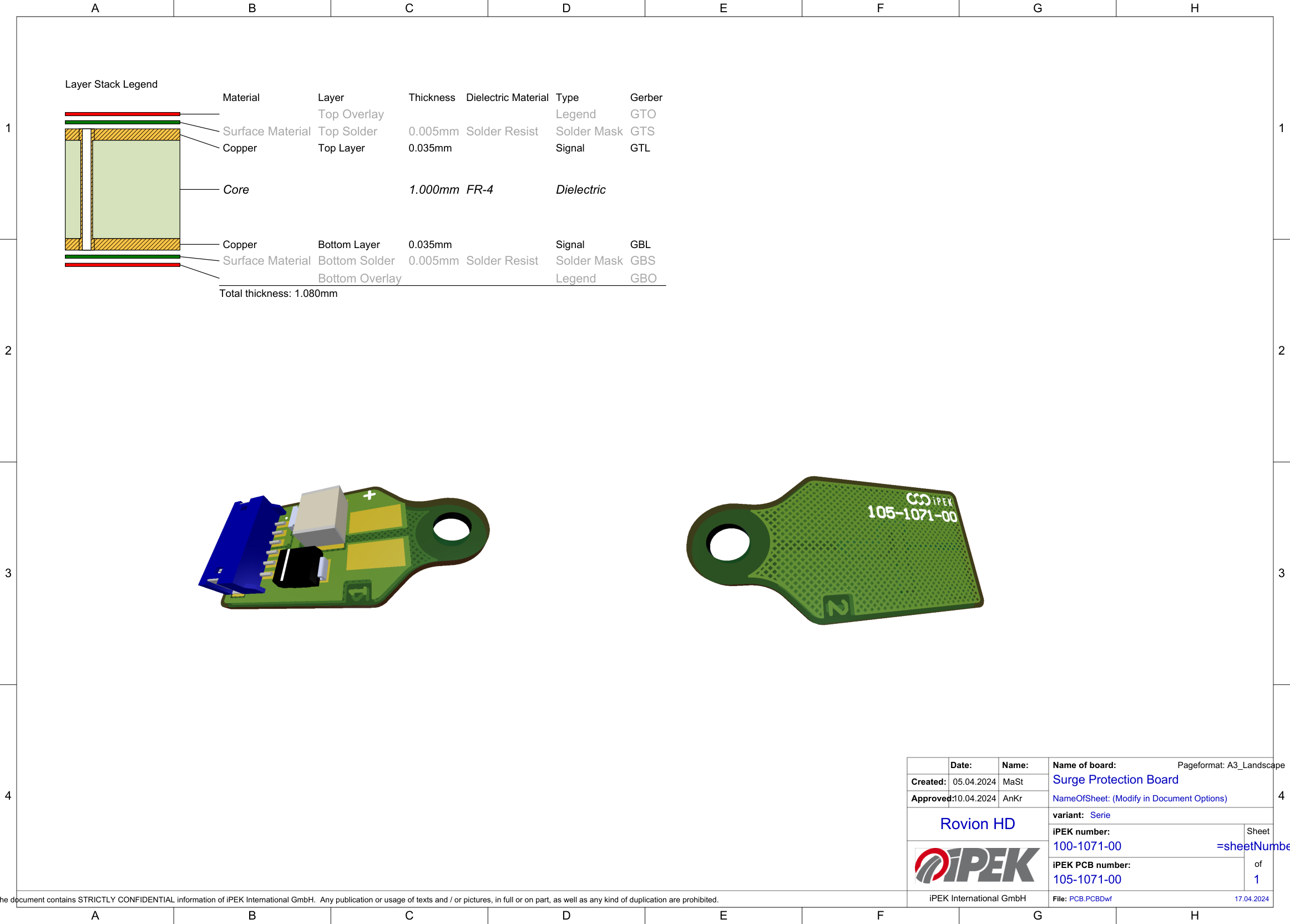 Schematic — Layer Stack Legend