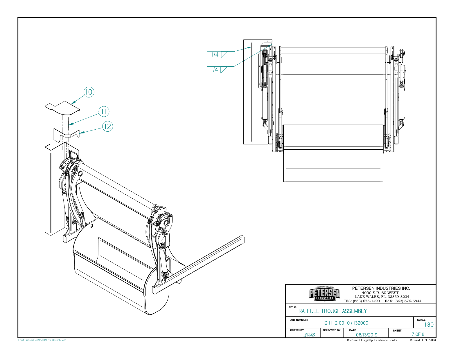 RA, FULL TROUGH ASSEMBLY
