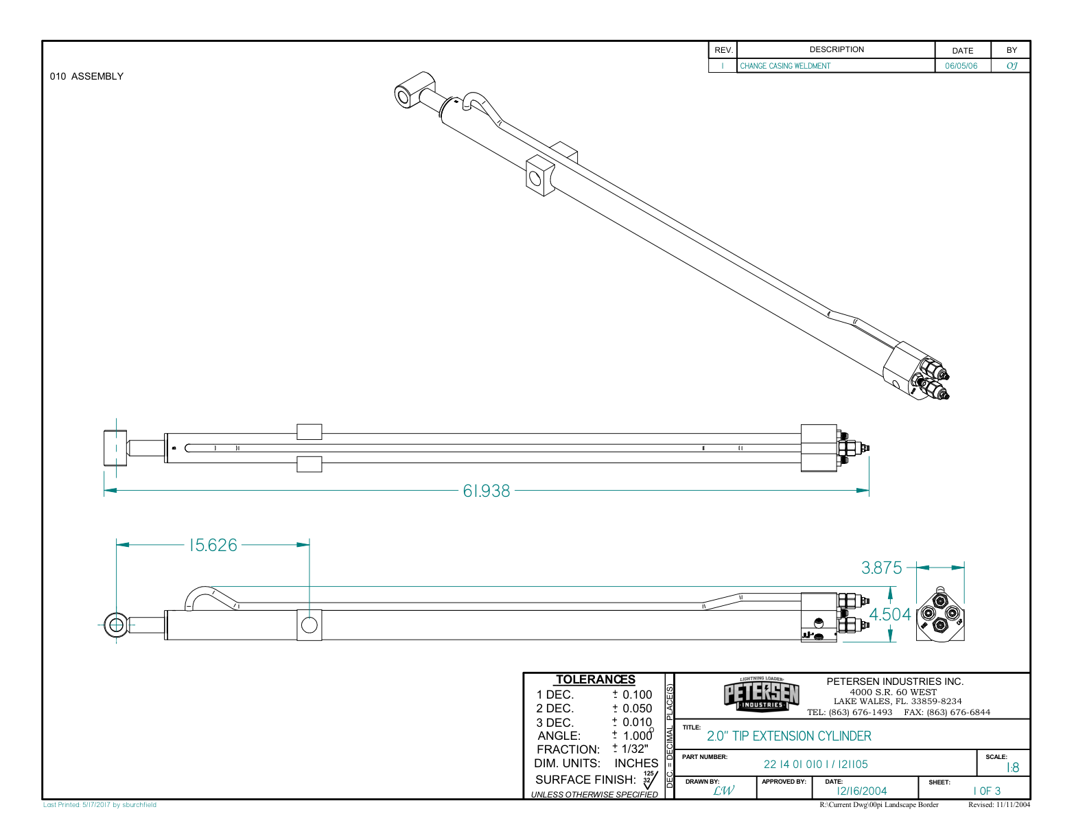 2.0" TIP EXTENSION CYLINDER