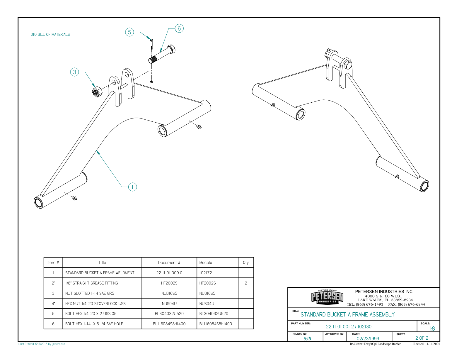 BUCKET SADDLE ASSEMBLY