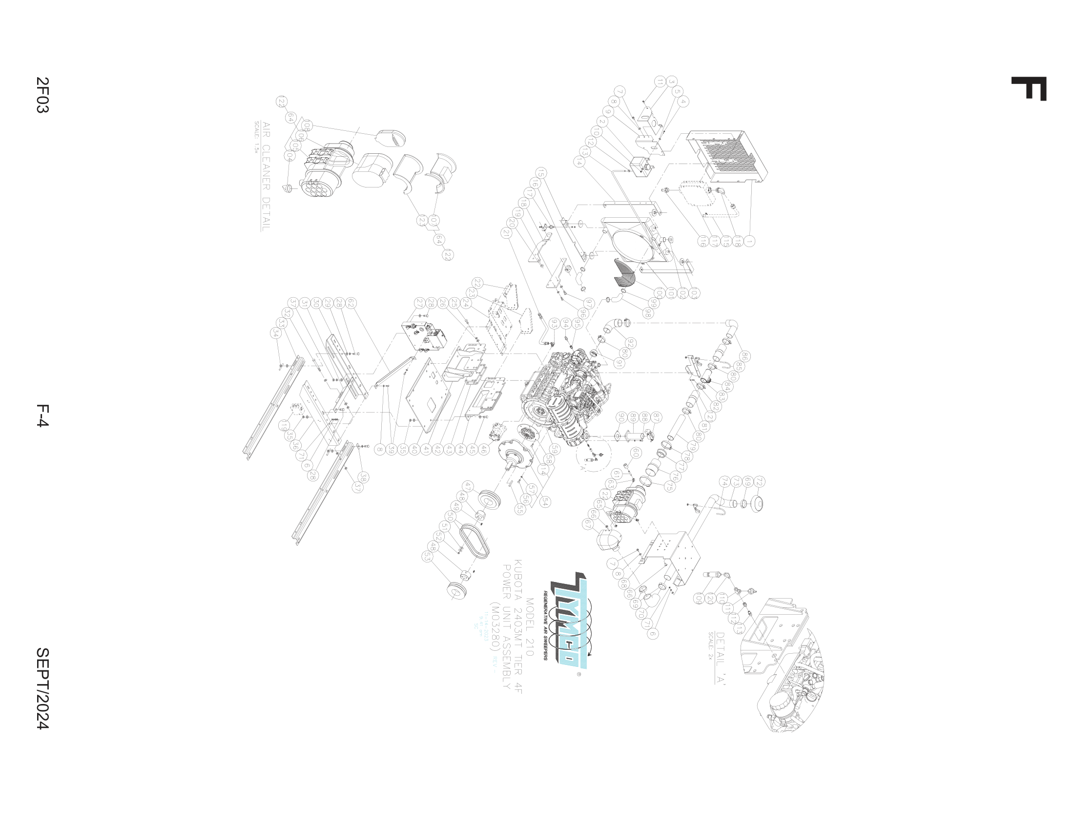 KUBOTA V2403-CR-TE4B FT4 POWER UNIT Assembly