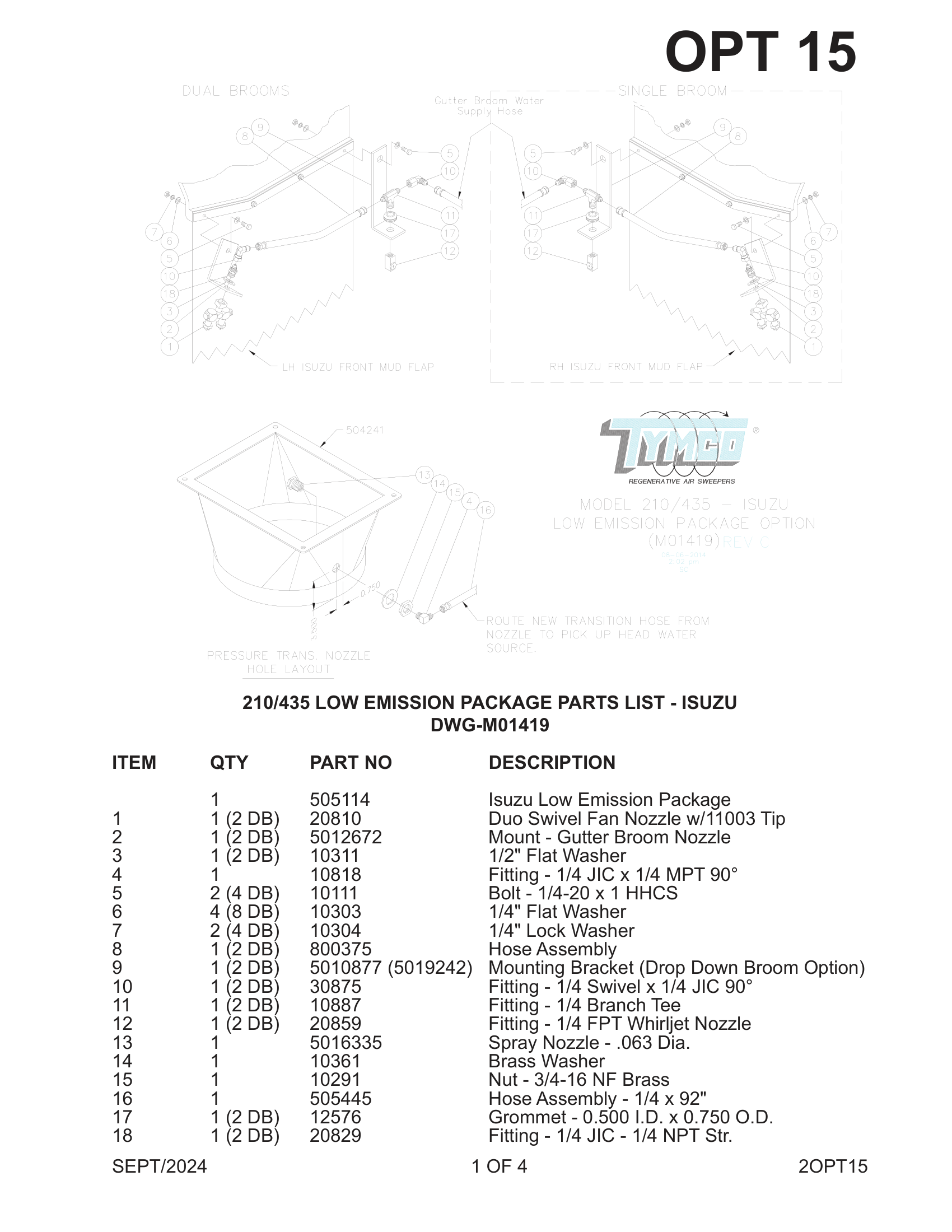 210/435 LOW EMISSION PACKAGE  - ISUZU