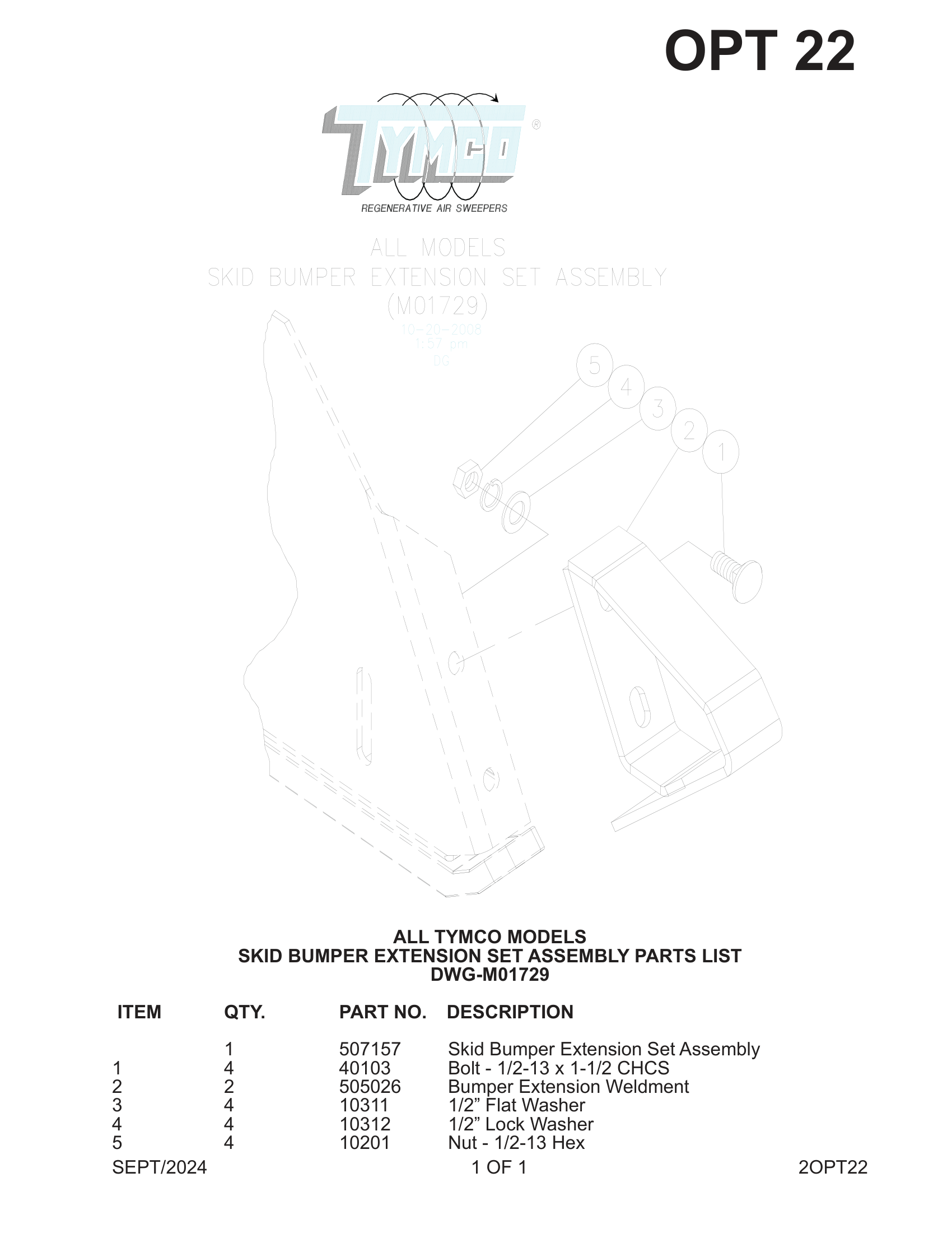 SKID BUMPER EXTENSION SET Assembly
