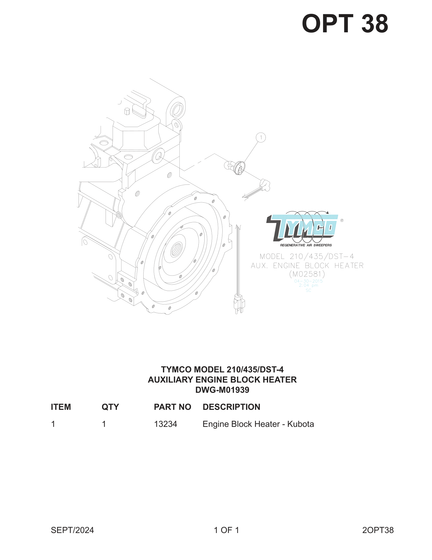 AUXILIARY ENGINE BLOCK HEATER