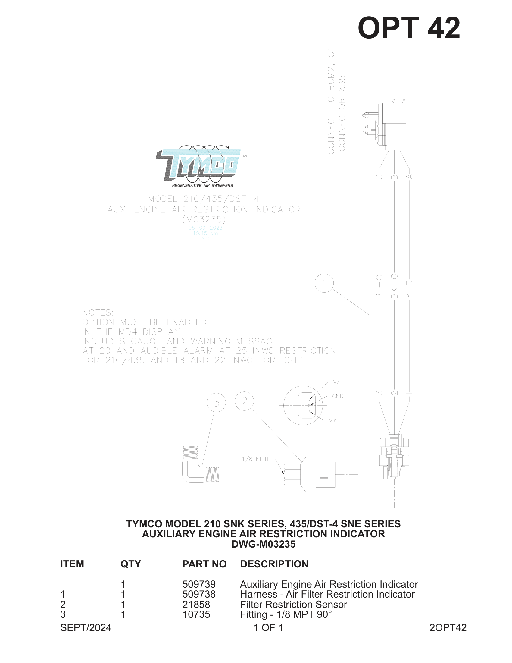 AUXILIARY ENGINE AIR RESTRICTION INDICATOR