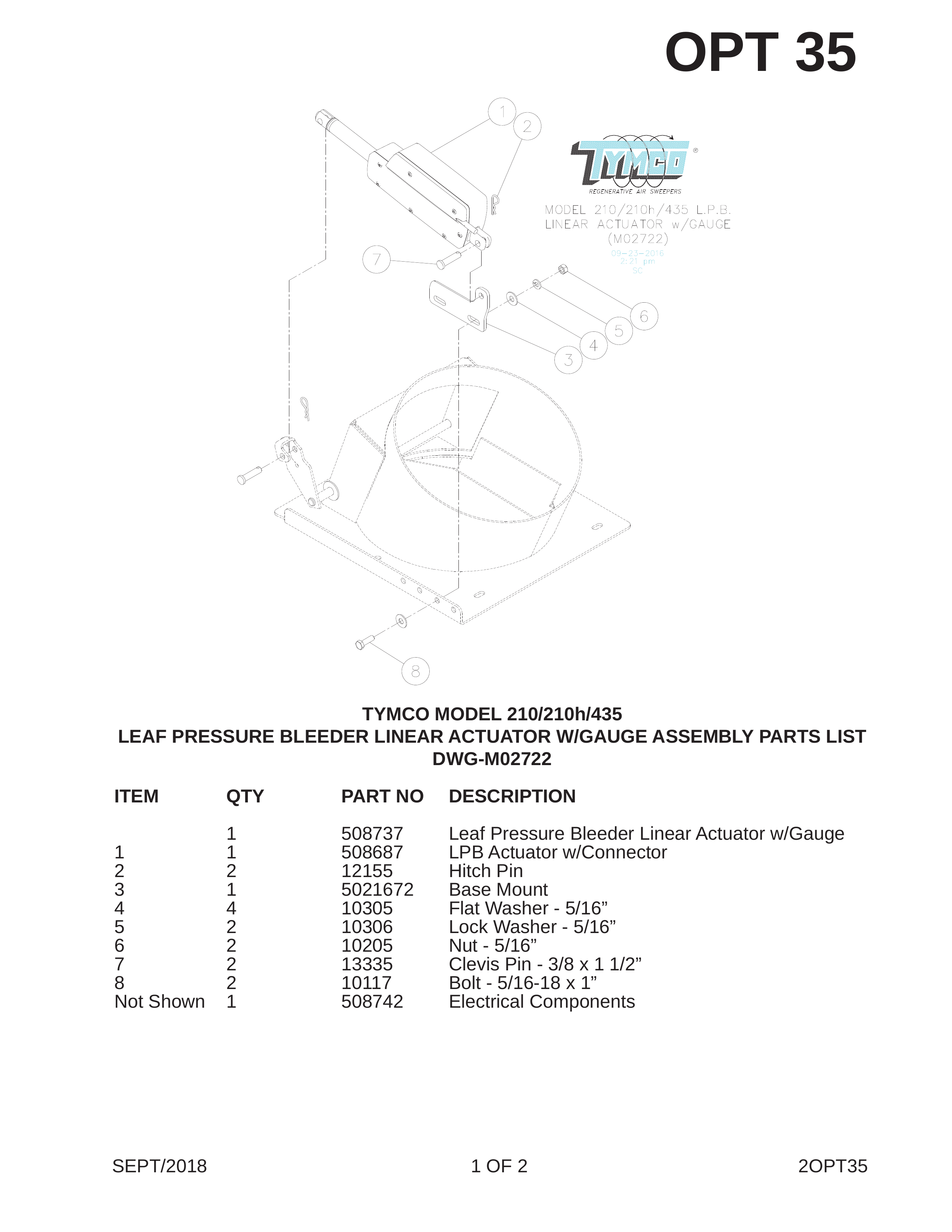 TYMCO MODEL 210/210h/435