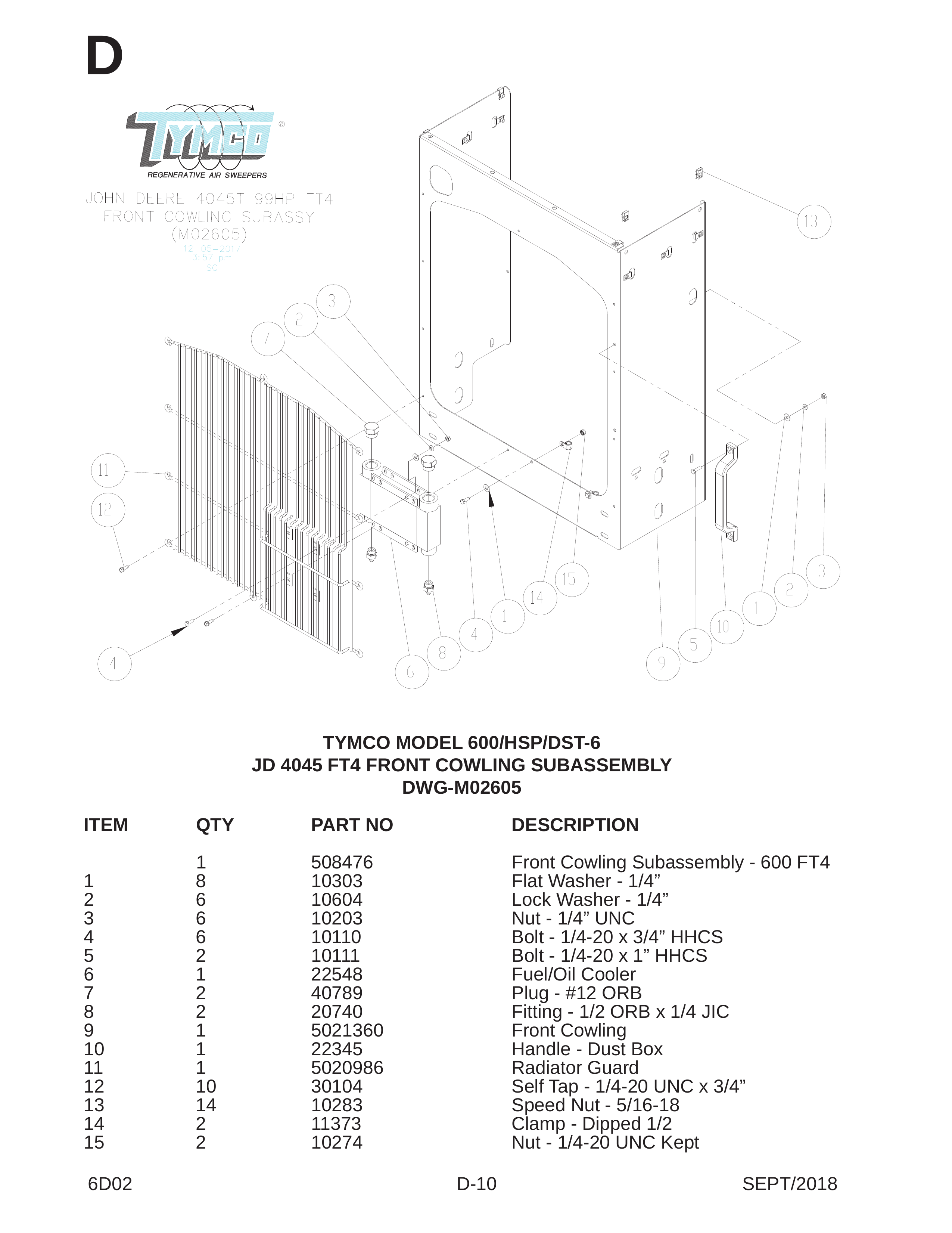 TYMCO MODEL 600/HSP/DST-6