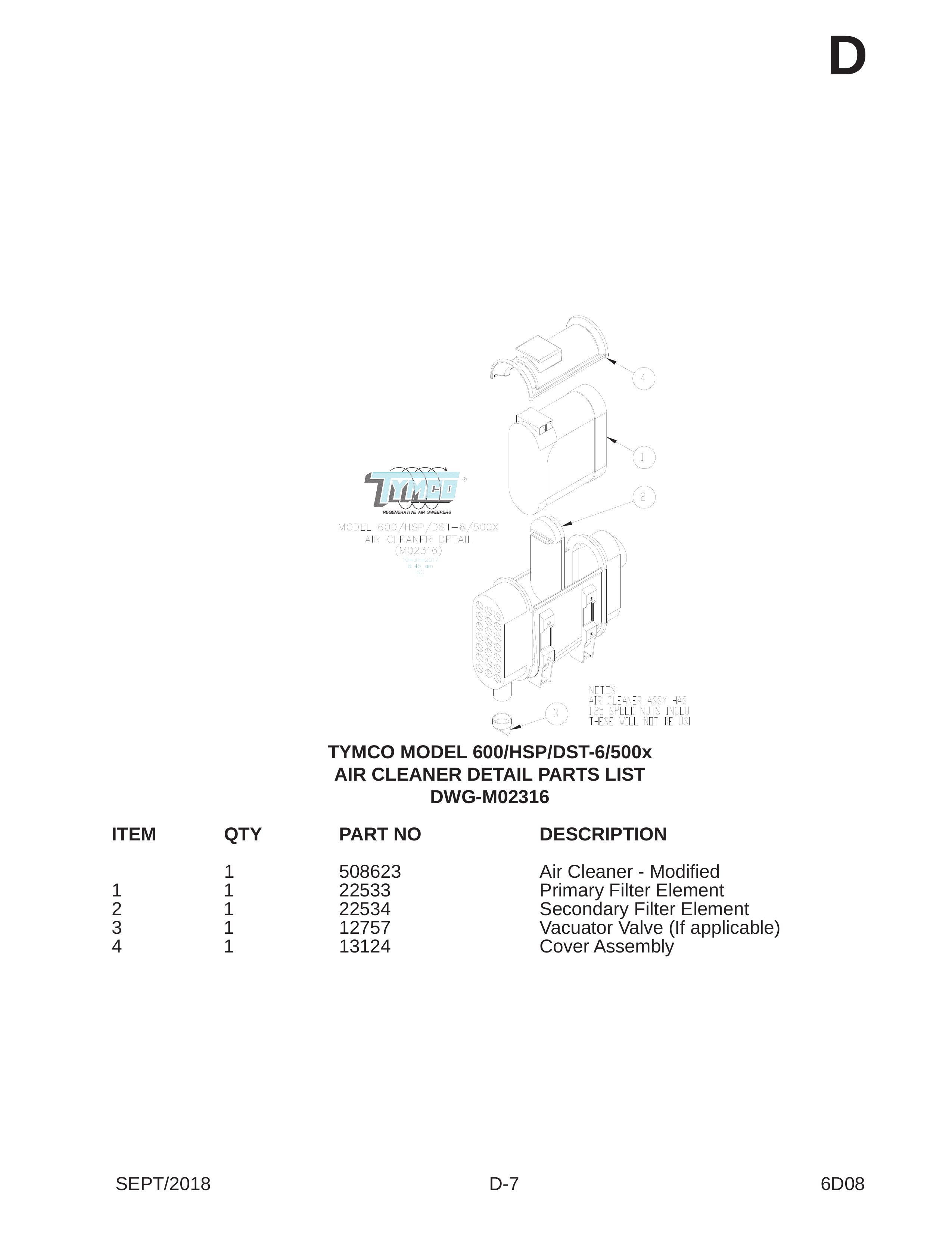 TYMCO MODEL 600/HSP/DST-6/500x