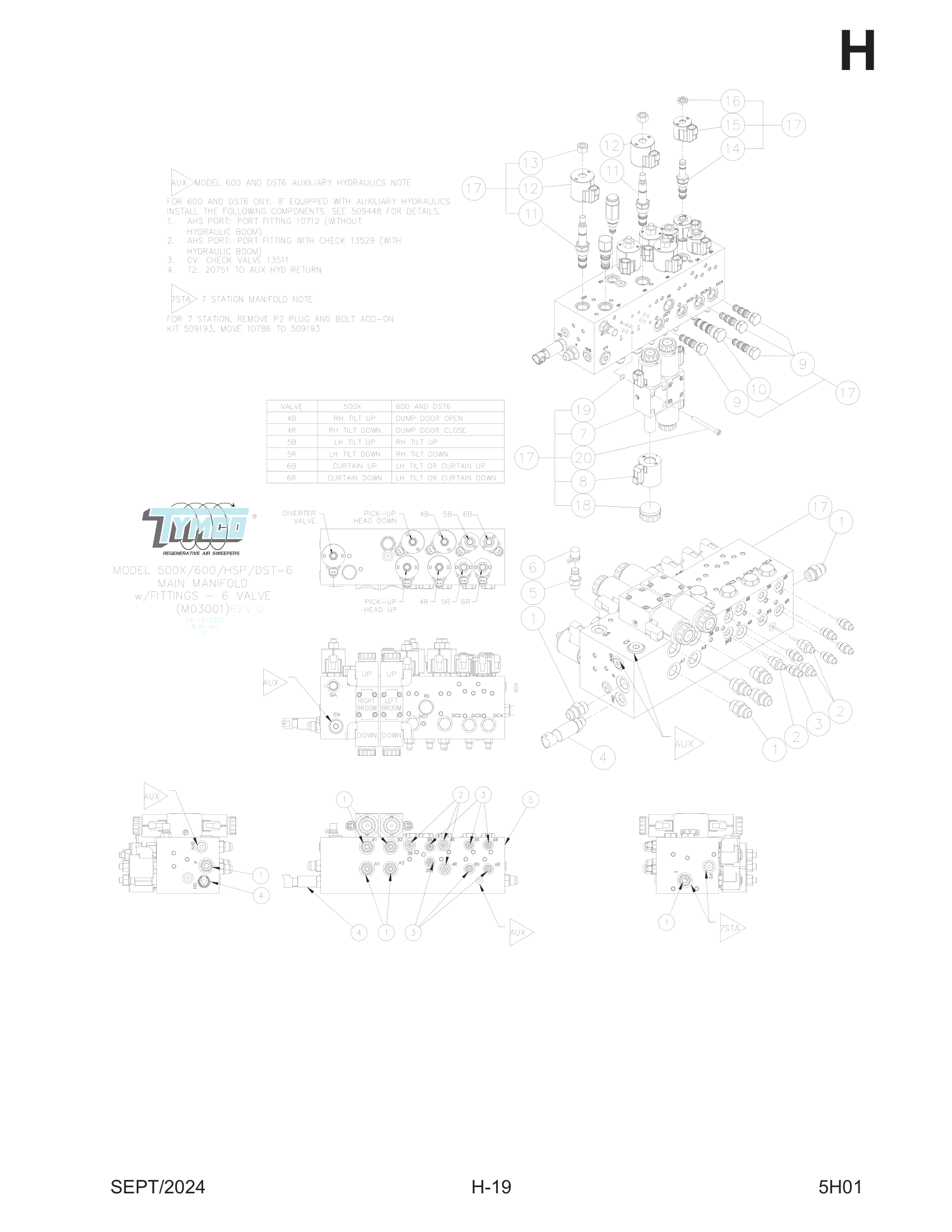MAIN MANIFOLD W/FITTINGS - 6 VALVE