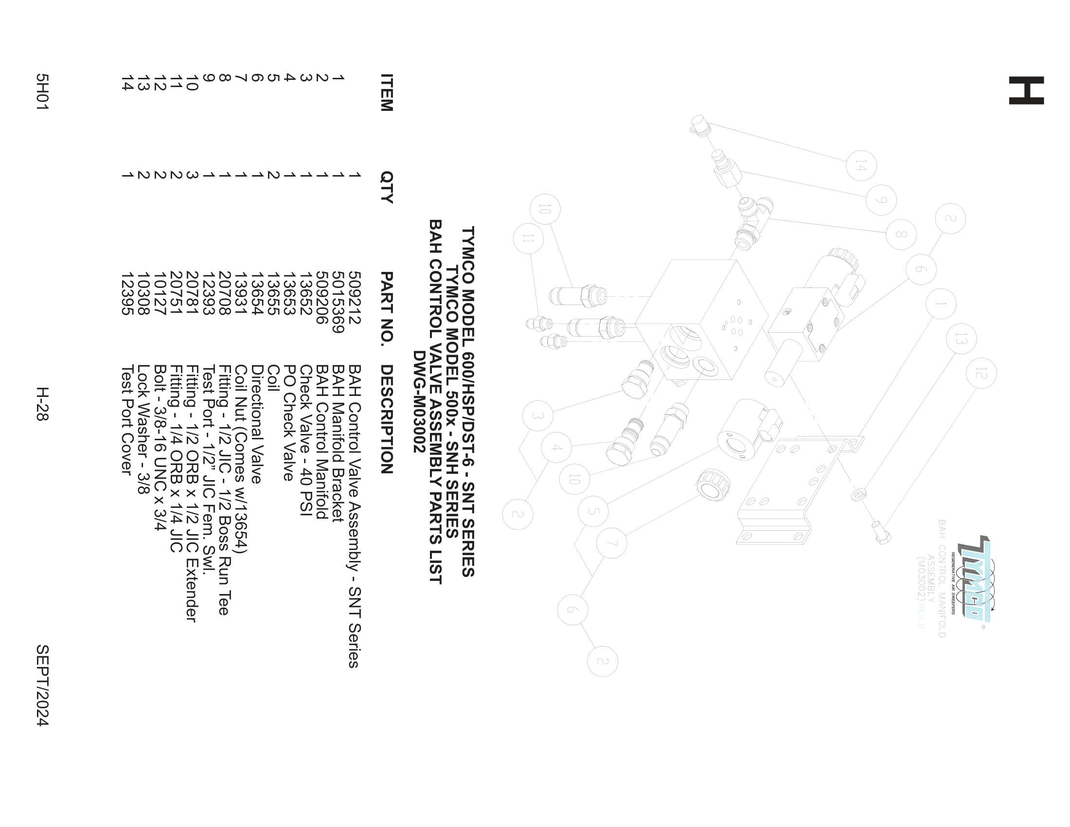 BAH CONTROL VALVE Assembly