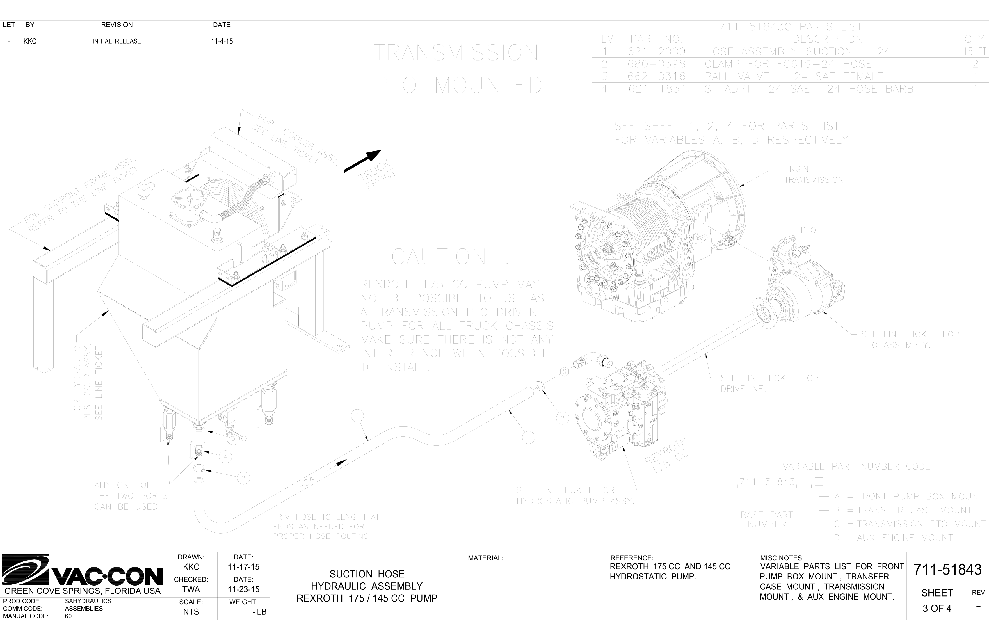 NON-BAH DIESEL HYDRAULIC SYSTEM Assembly