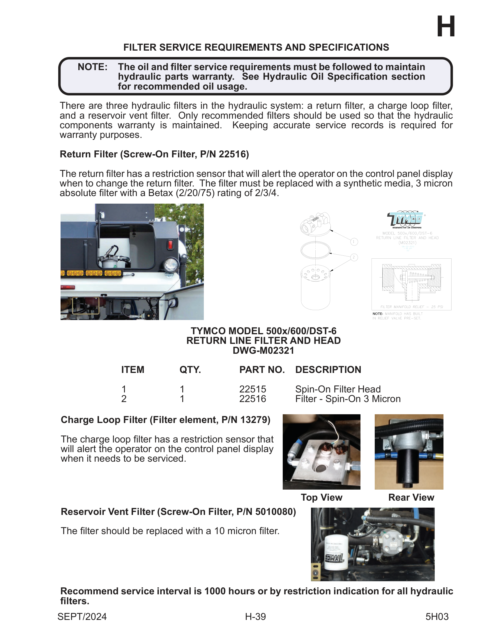 RETURN LINE FILTER AND HEAD
